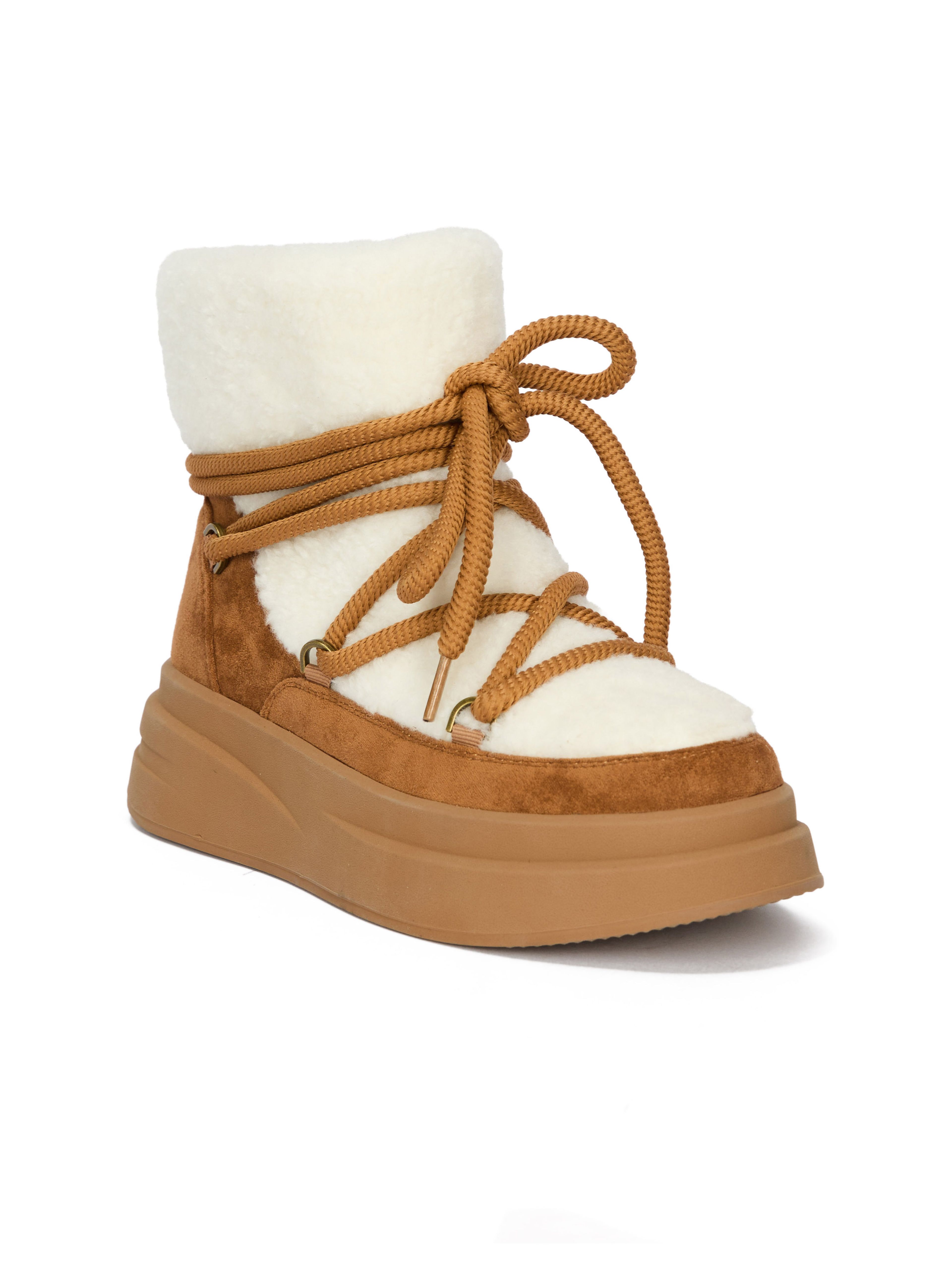 Braune Damen-Winterschuhe mit Fell ORSAY MIREYA - 001