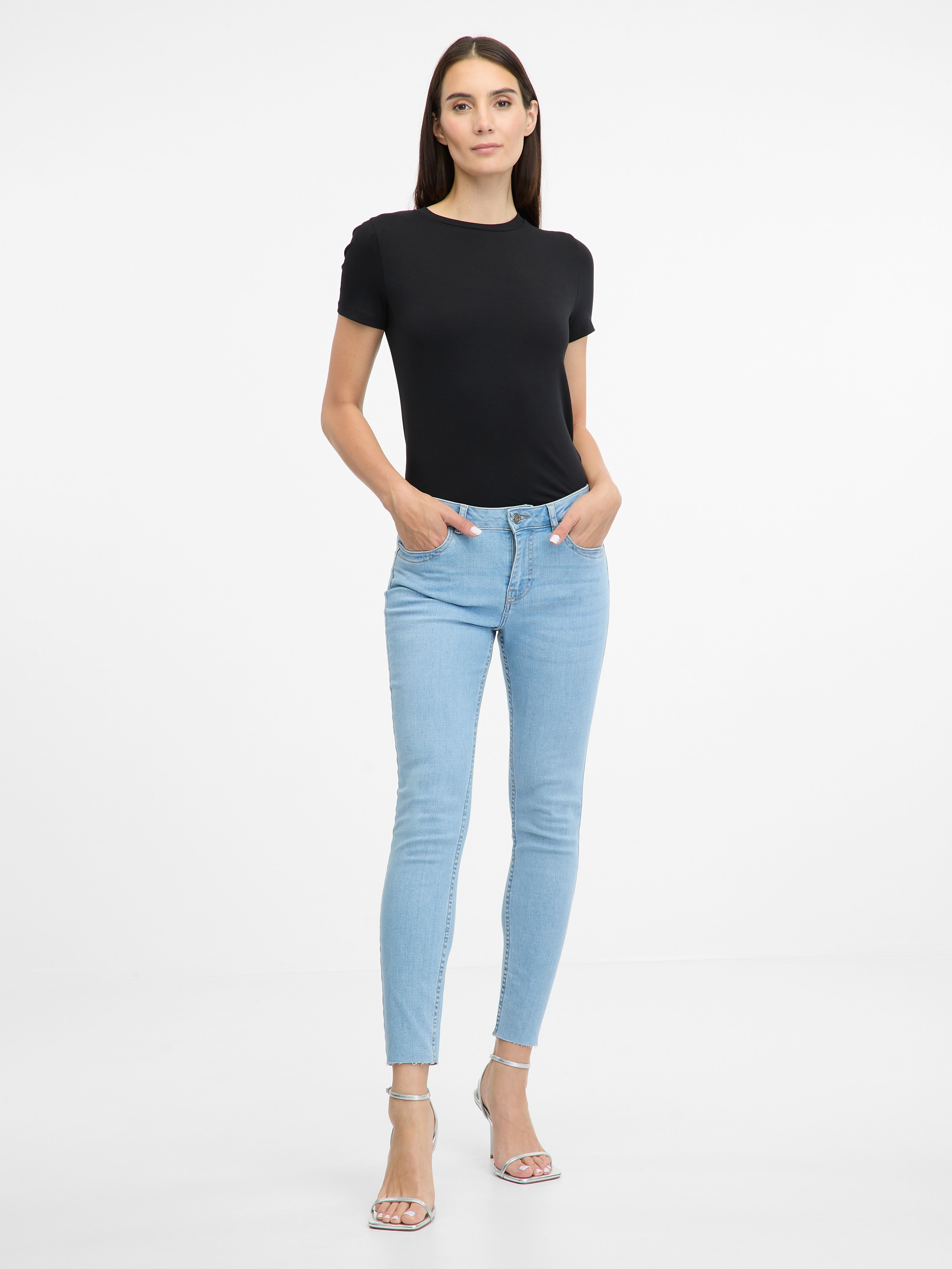 Hellblaue Damen Skinny Fit Jeans ORSAY