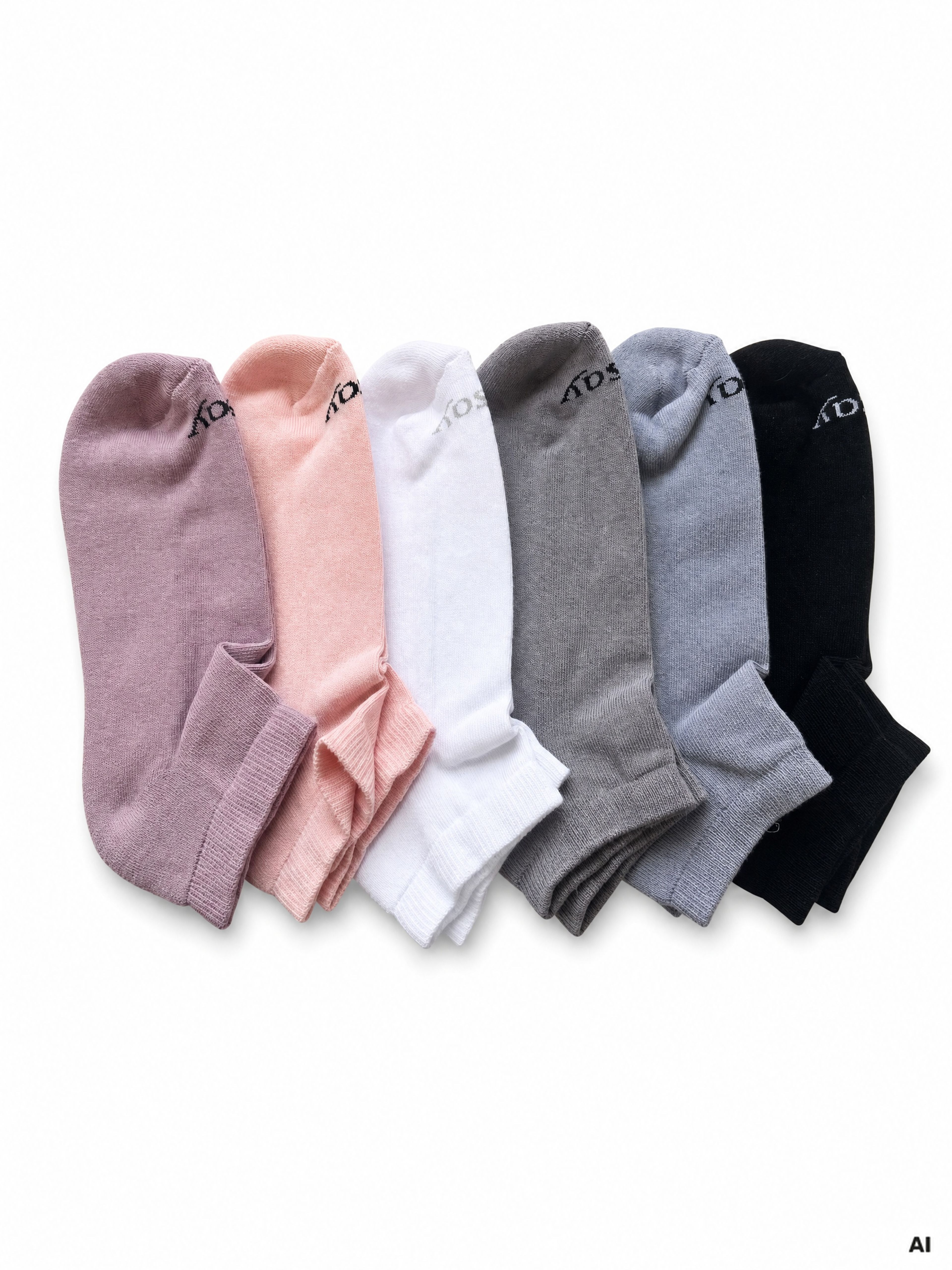 Mehrfarbige Damen-Knöchelsocken 6er-Pack ORSAY - 001