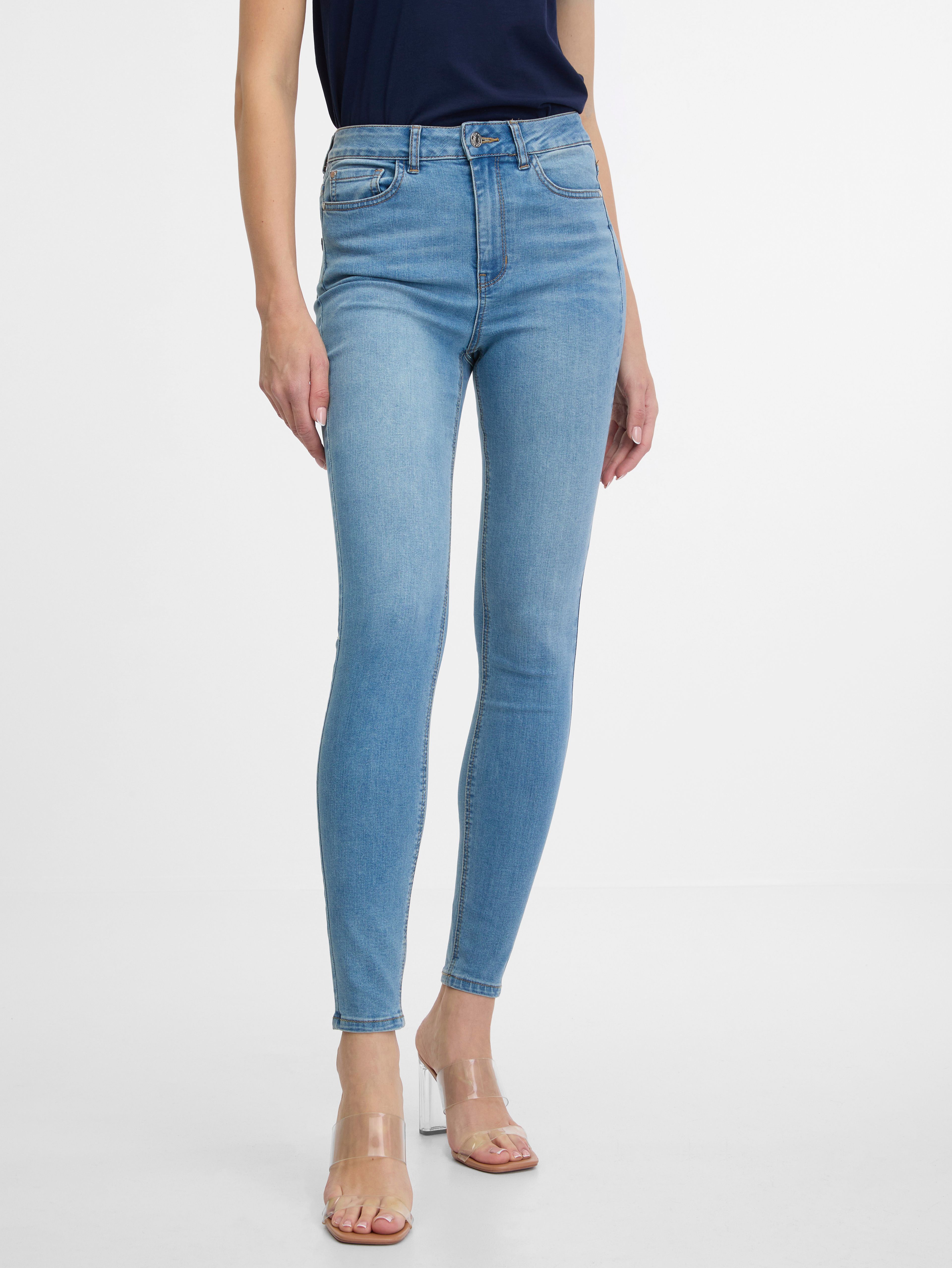 Blugi skinny de damă albastru deschis ORSAY