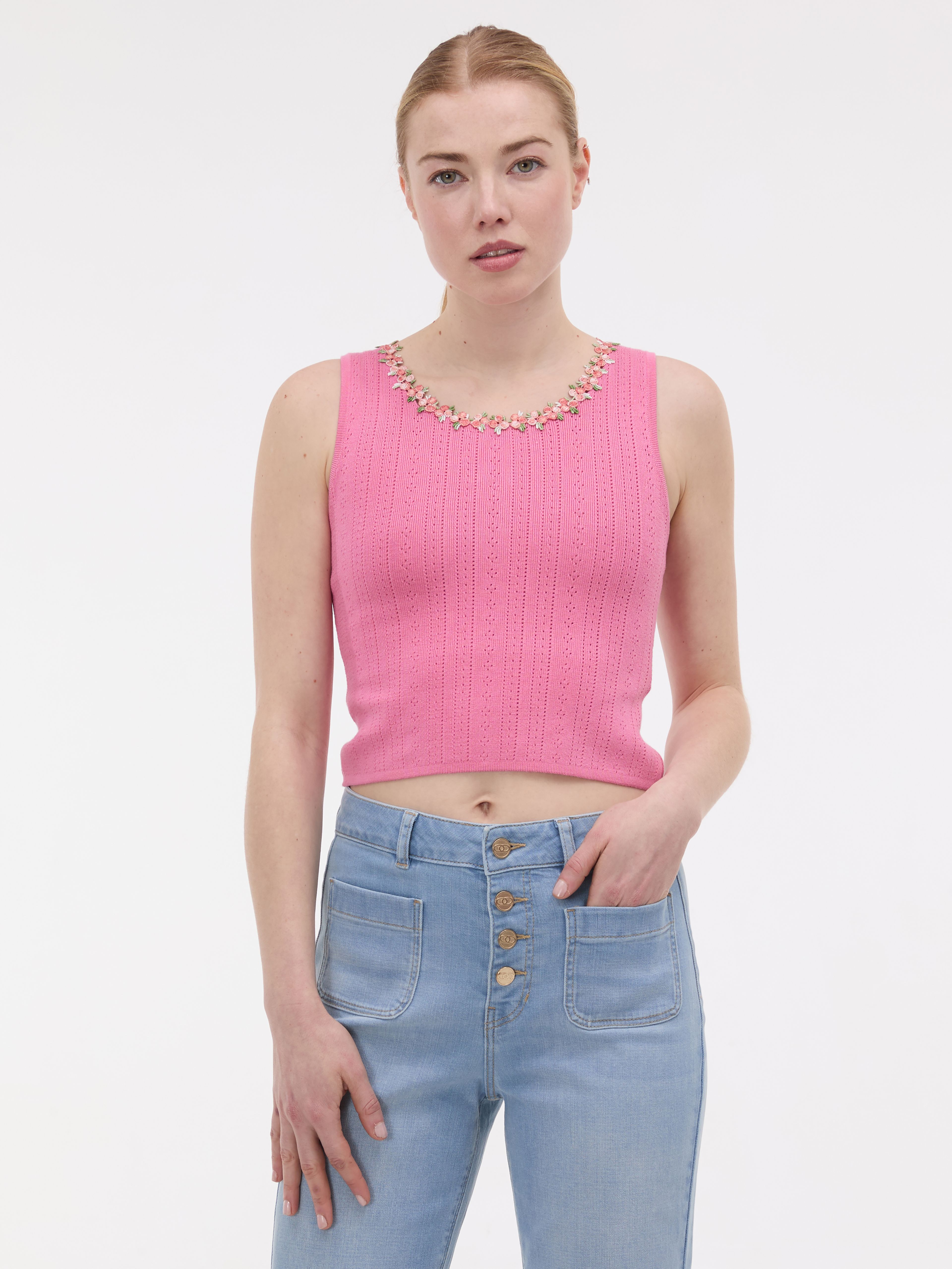 ORSAY Rózsaszín női trikó applikációval