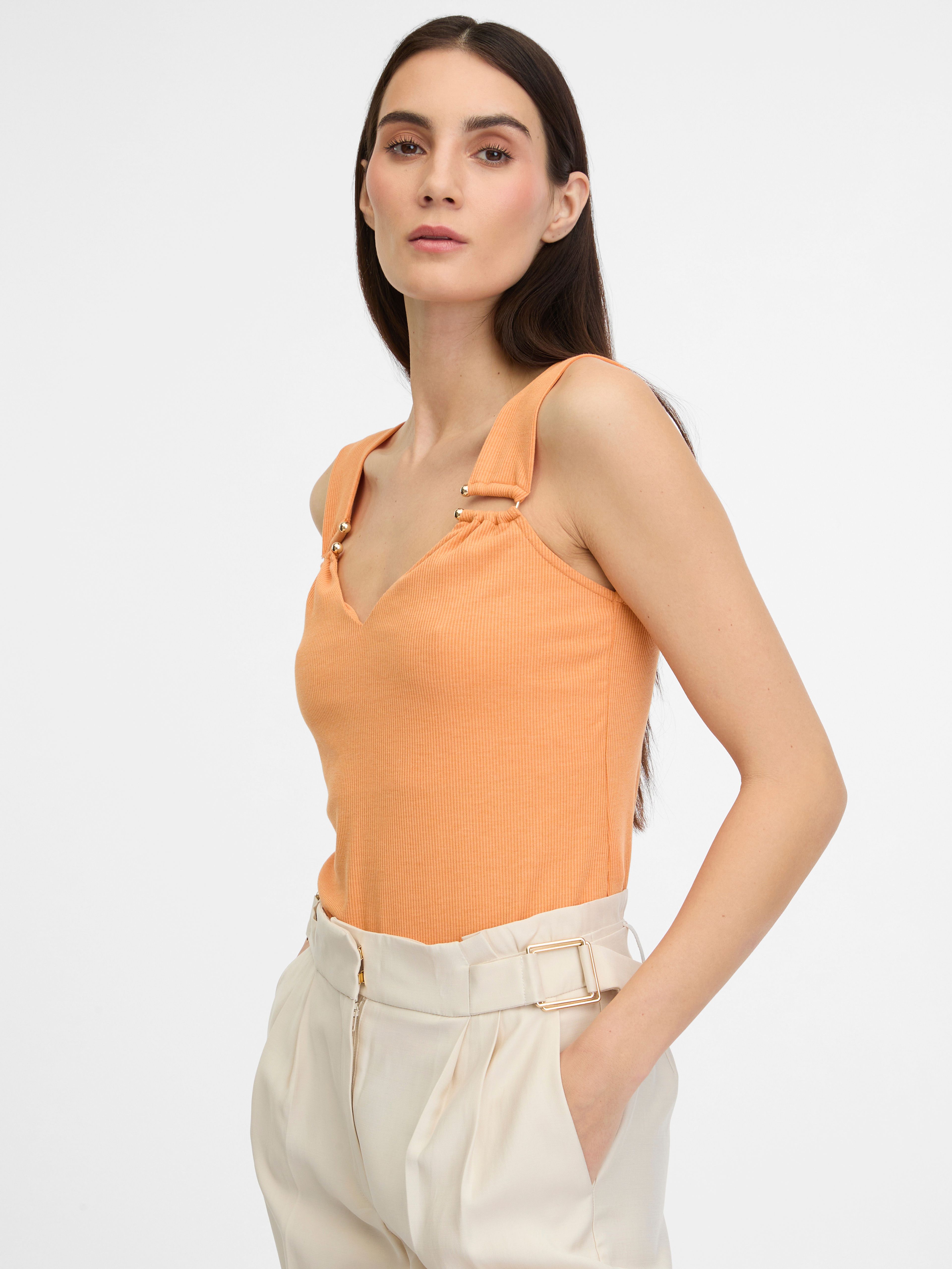 Orangefarbenes Damen-Tank-Top ORSAY