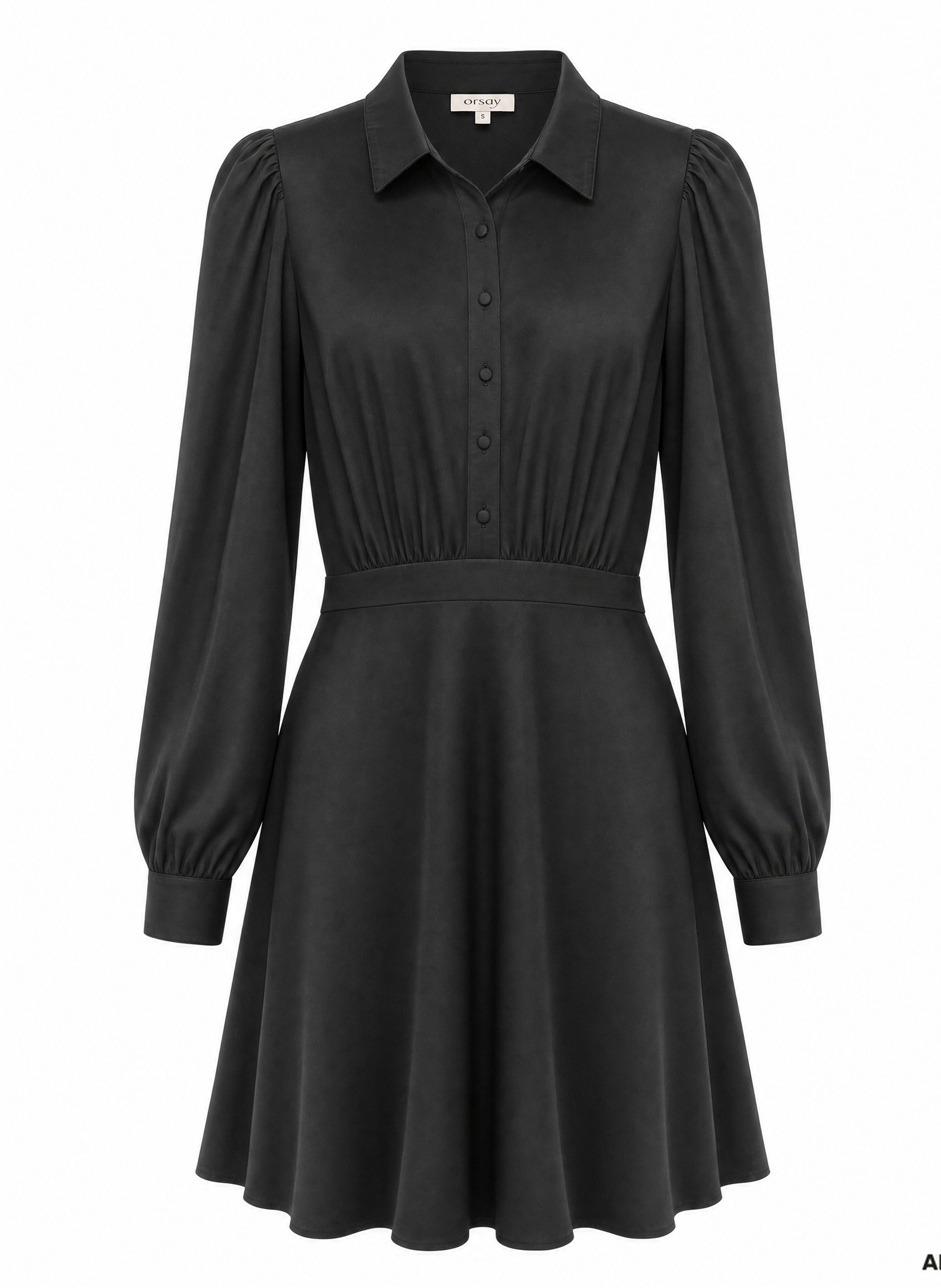 Černé dámské áčkové šaty s dlouhým rukávem ORSAY - 006
