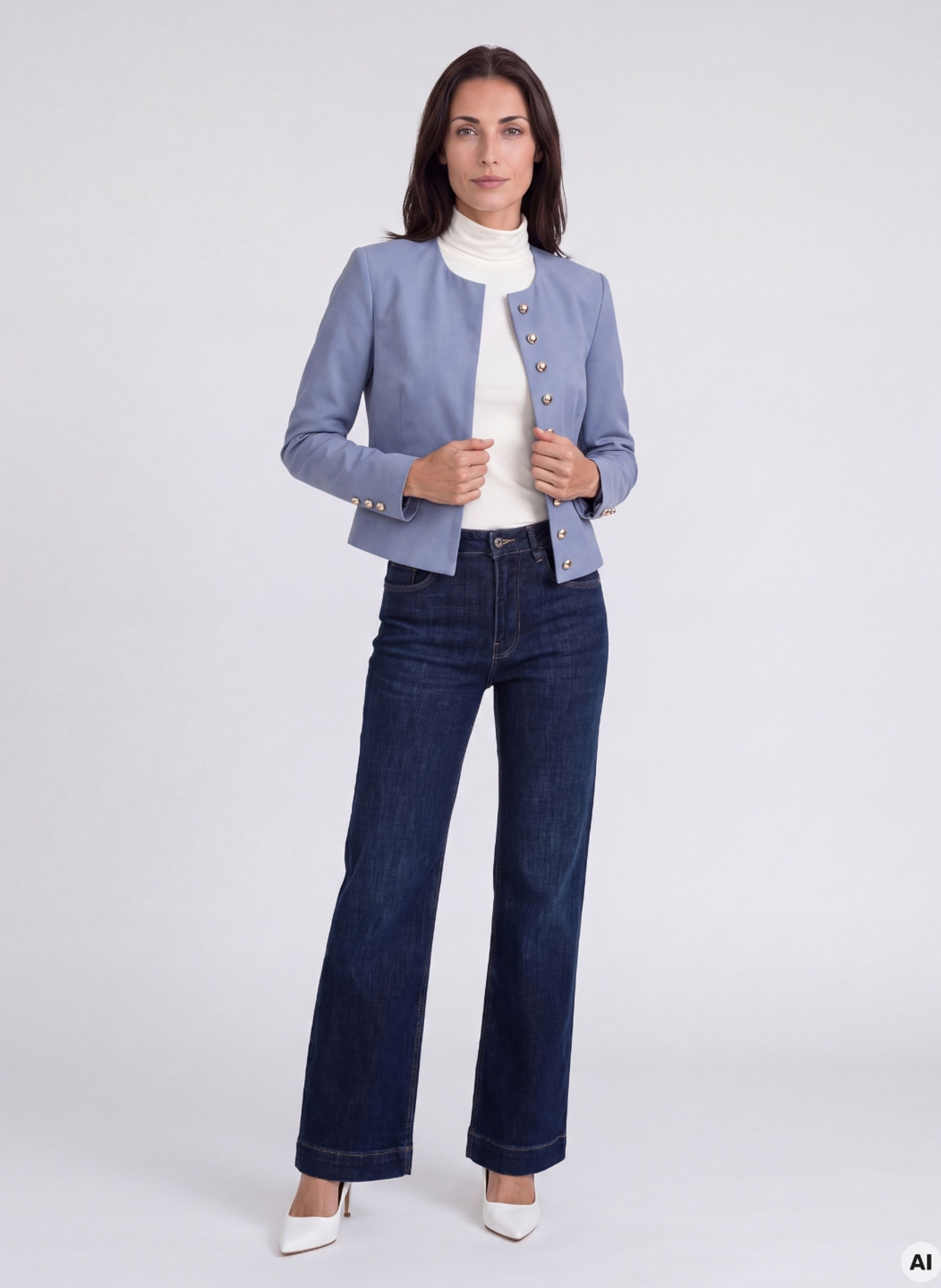 Hellblauer Damen-Blazer ORSAY - 006