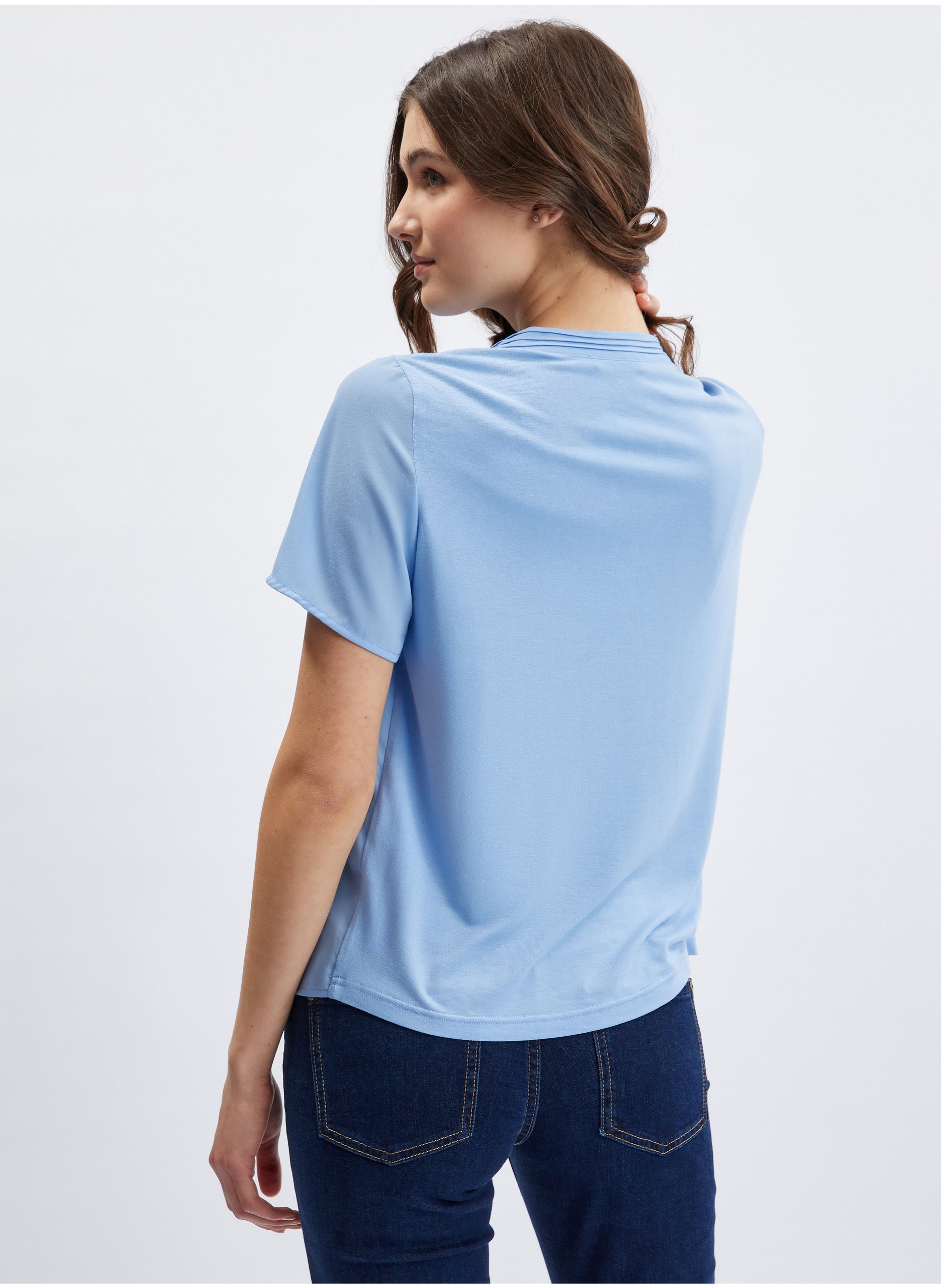 Hellblaue Bluse ORSAY - 003