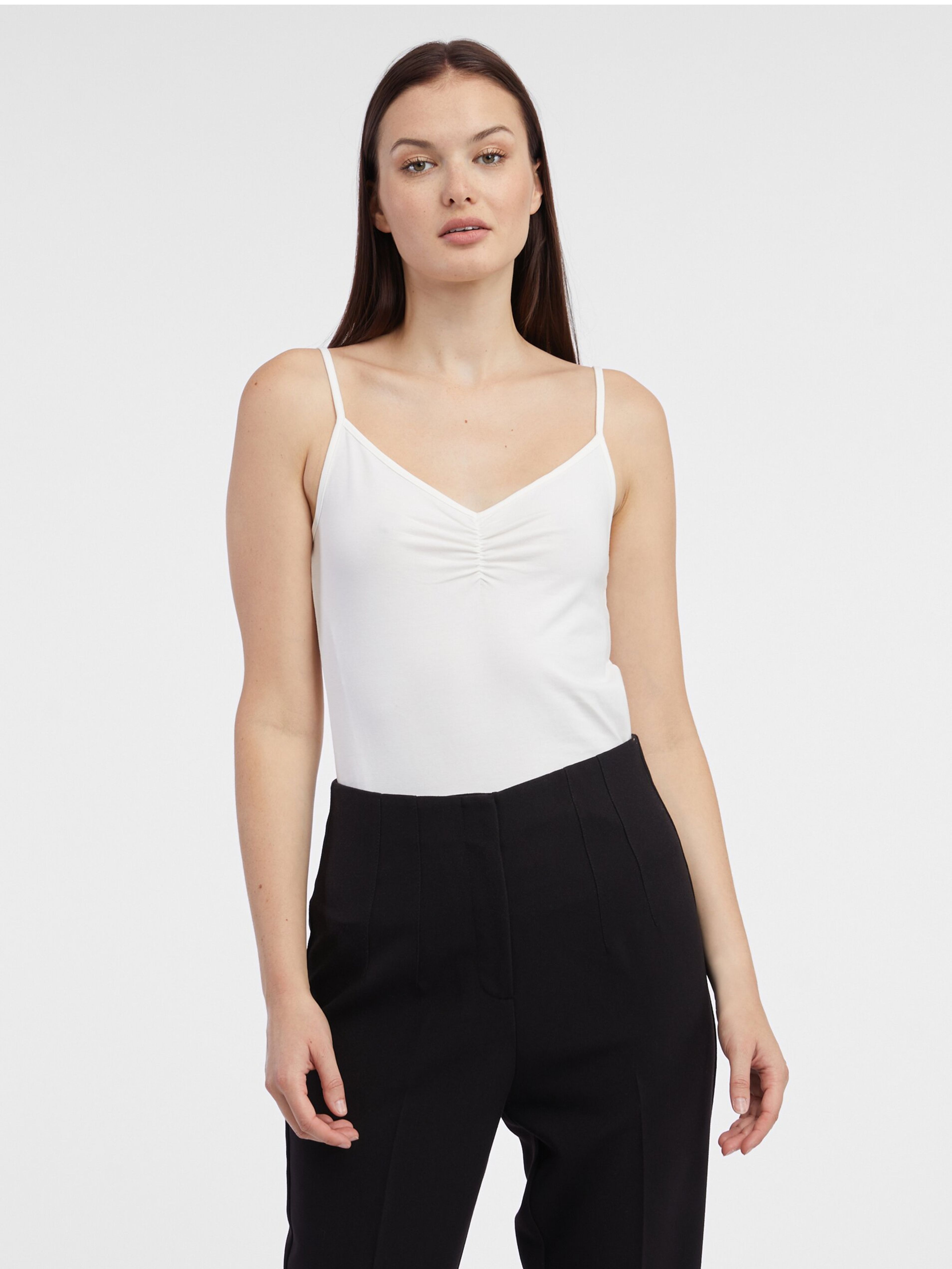 Biały damski basic tank top ORSAY