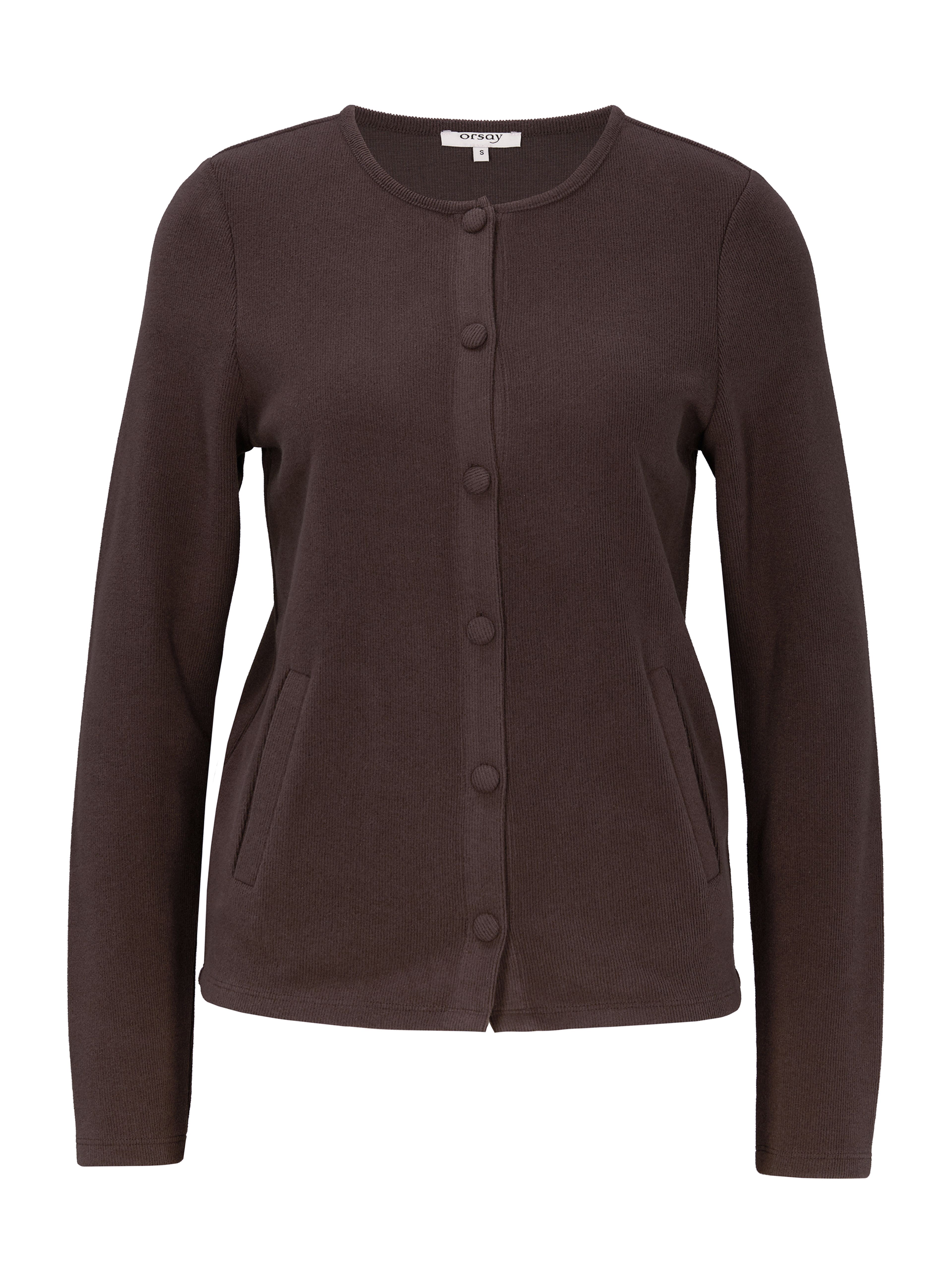 Brauner Damen-Cardigan mit langen Ärmeln ORSAY - 007