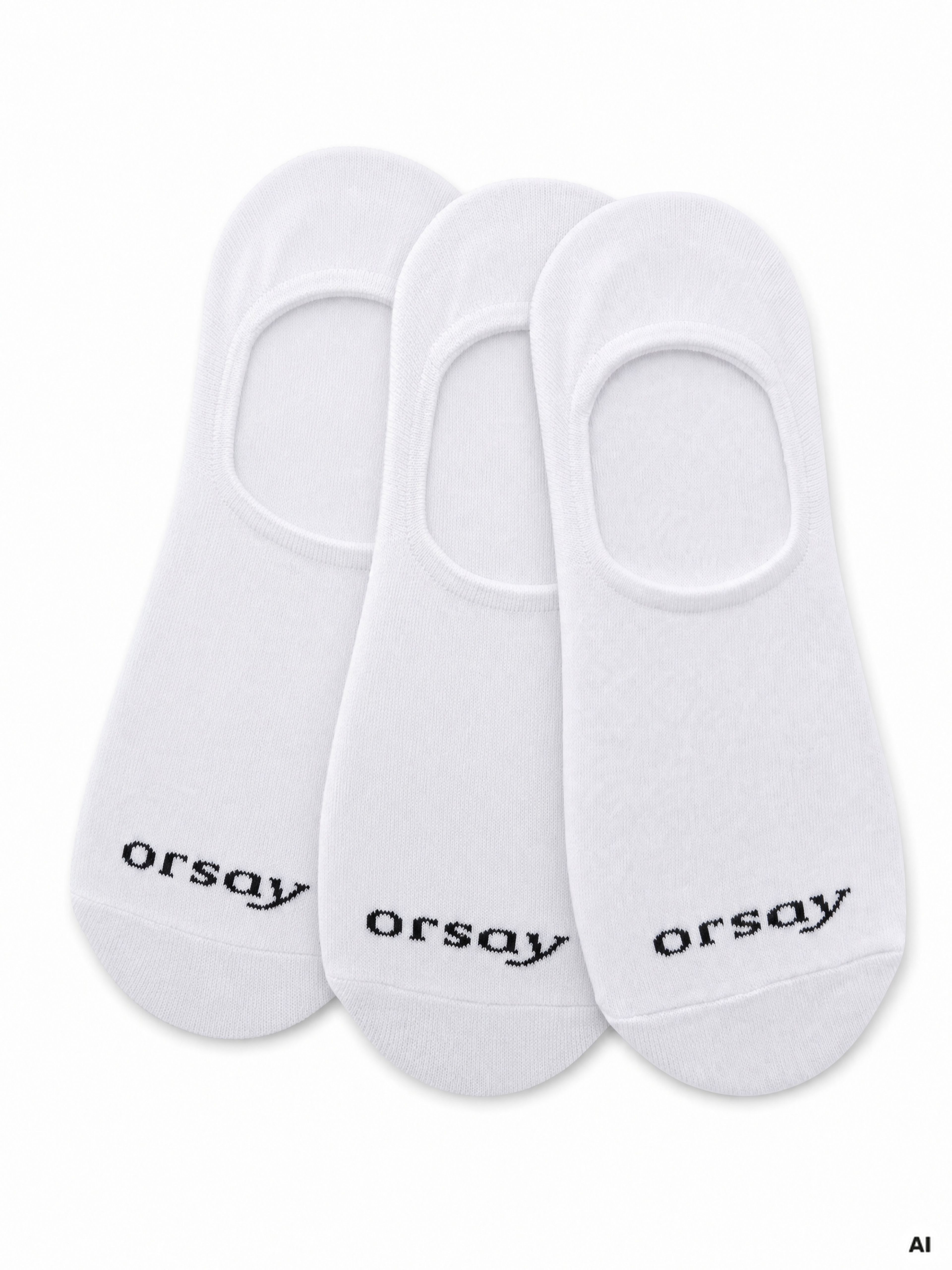 Weiße Damen-Füßlinge 3er-Pack ORSAY - 002