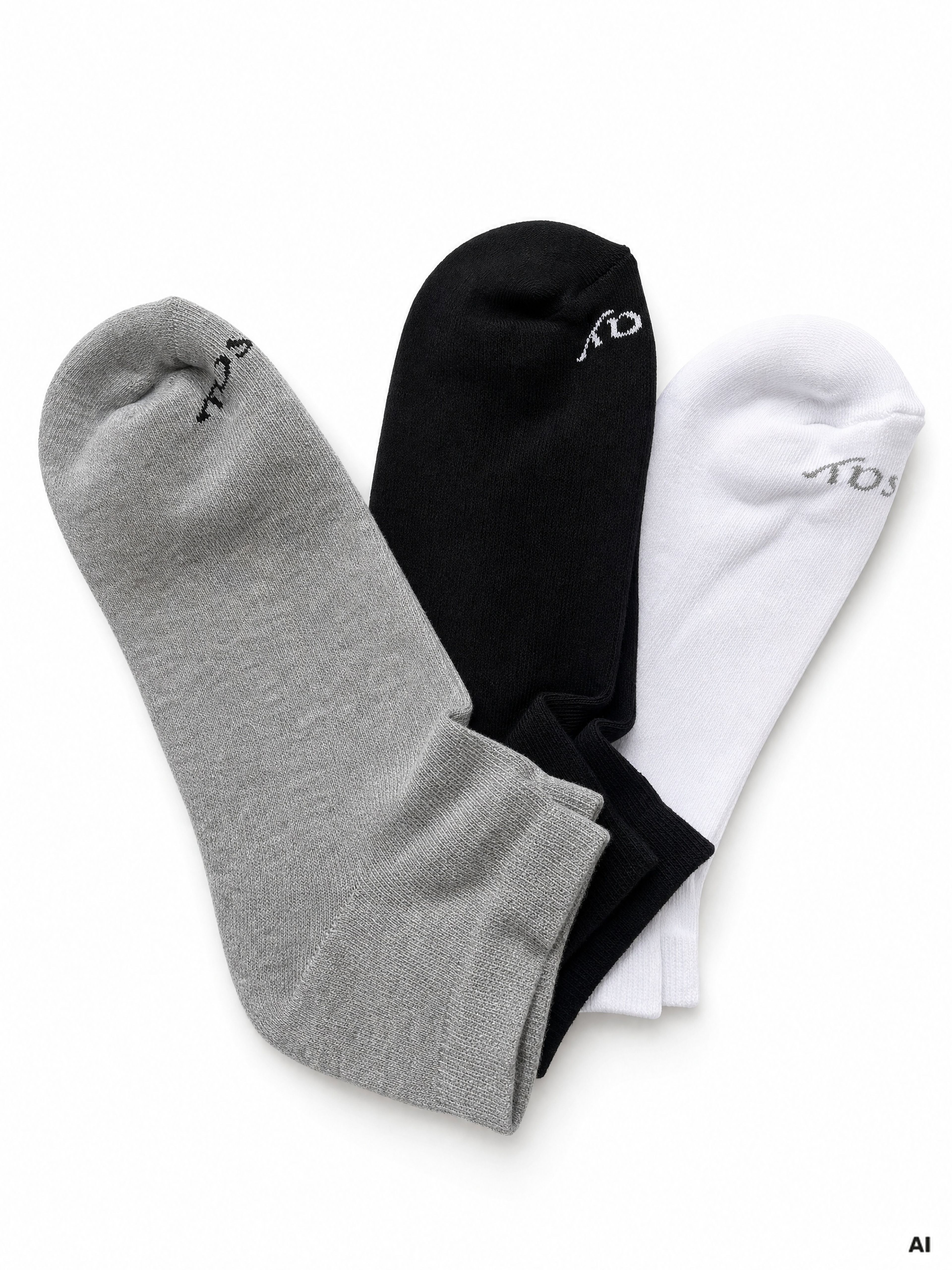 Mehrfarbige Damen-Knöchelsocken 3er-Pack ORSAY - 002