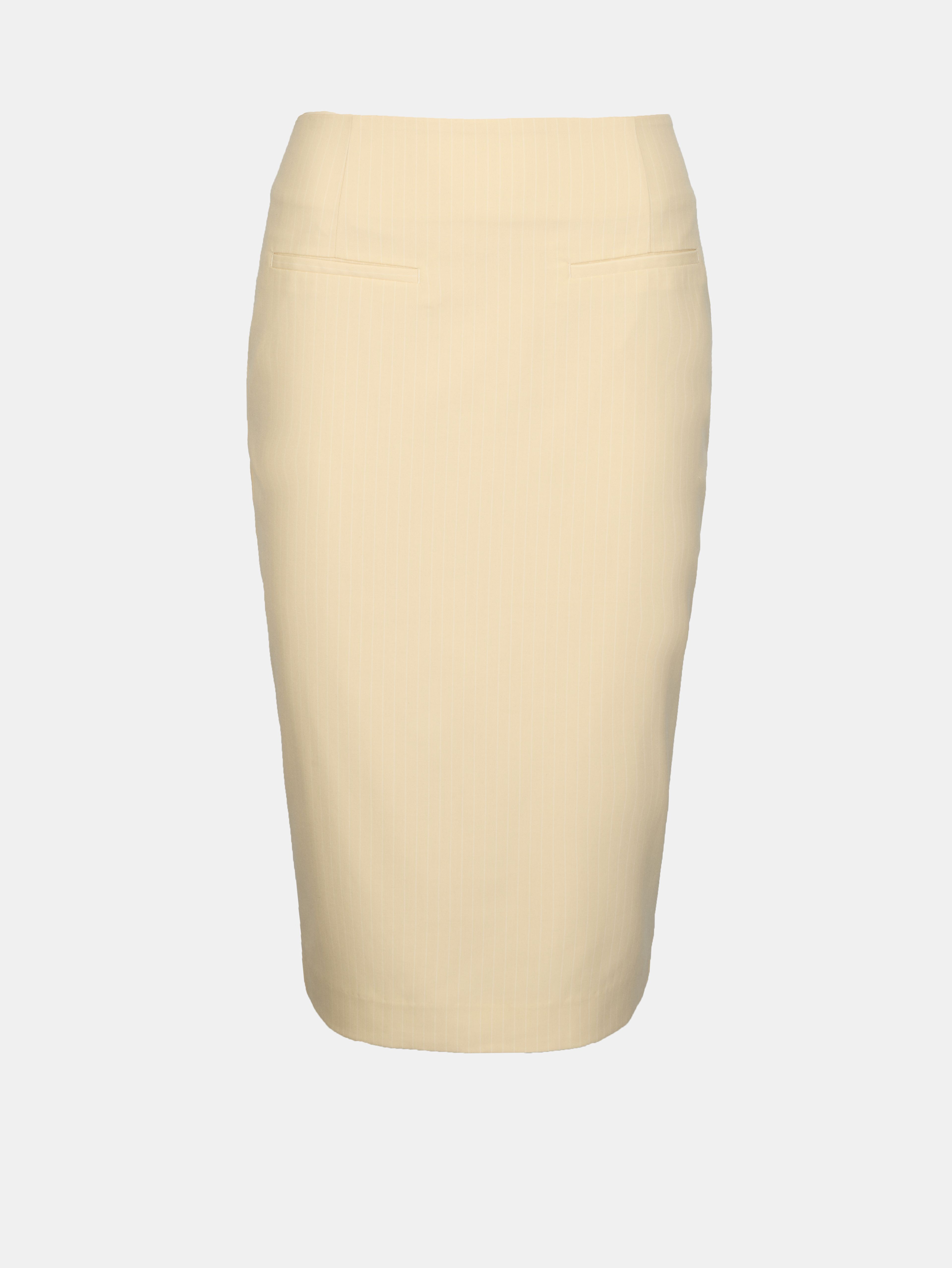 Kremowa damska spódnica ołówkowa w paski ORSAY