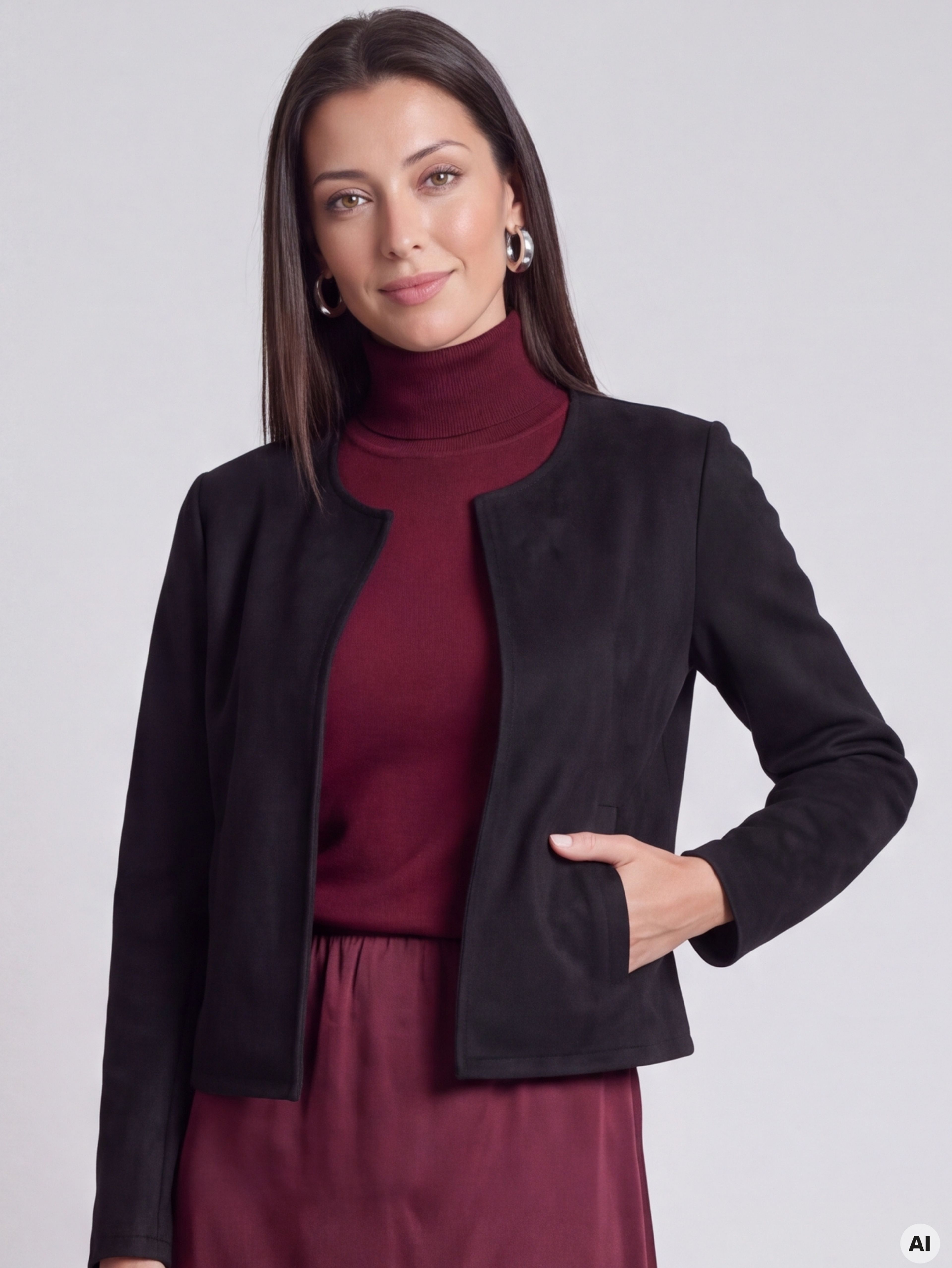 Schwarzer Damen-Bolero mit Rundhalsausschnitt ORSAY - 001