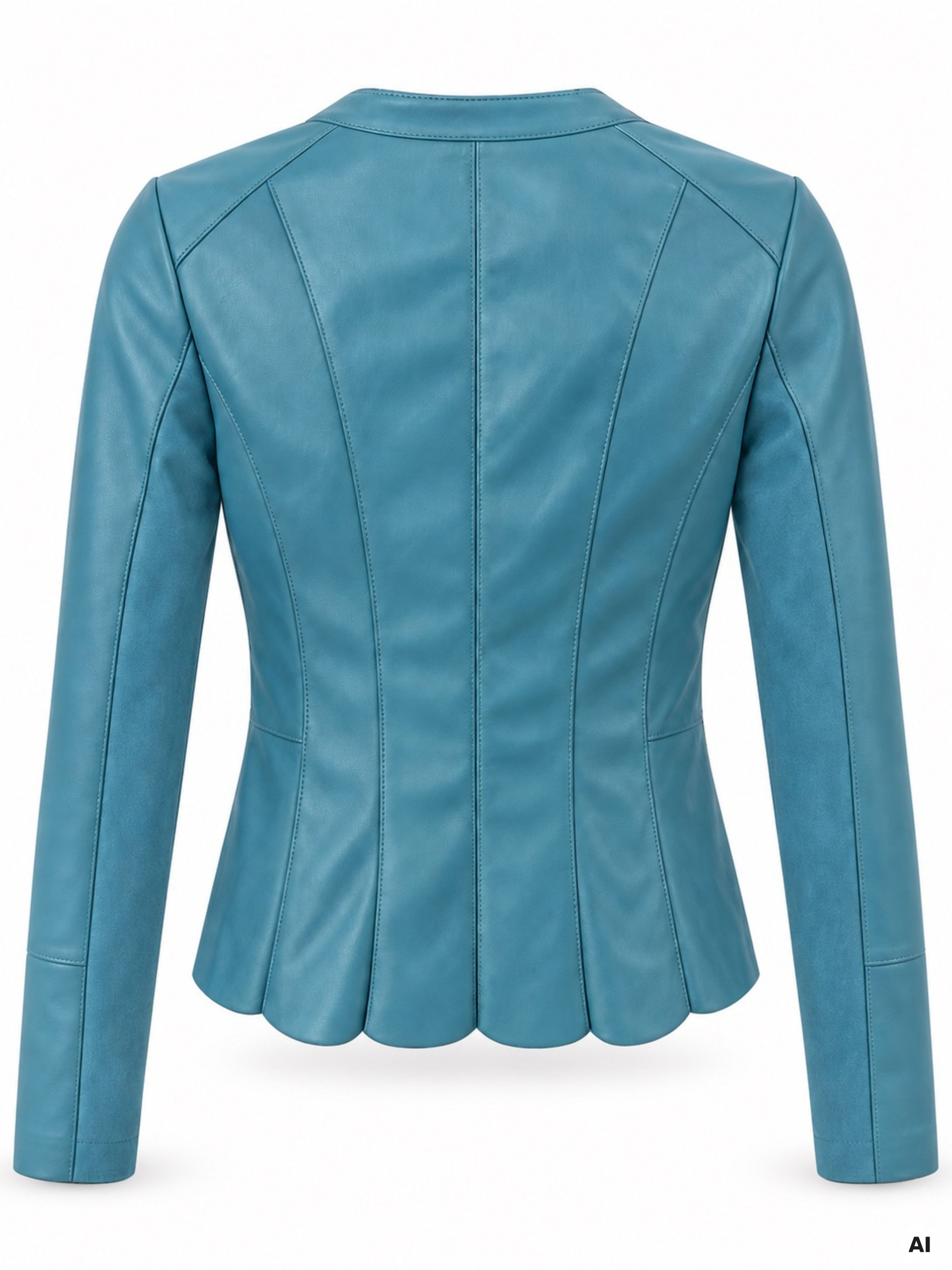 Türkisfarbene Damen-Kunstlederjacke ORSAY - 006