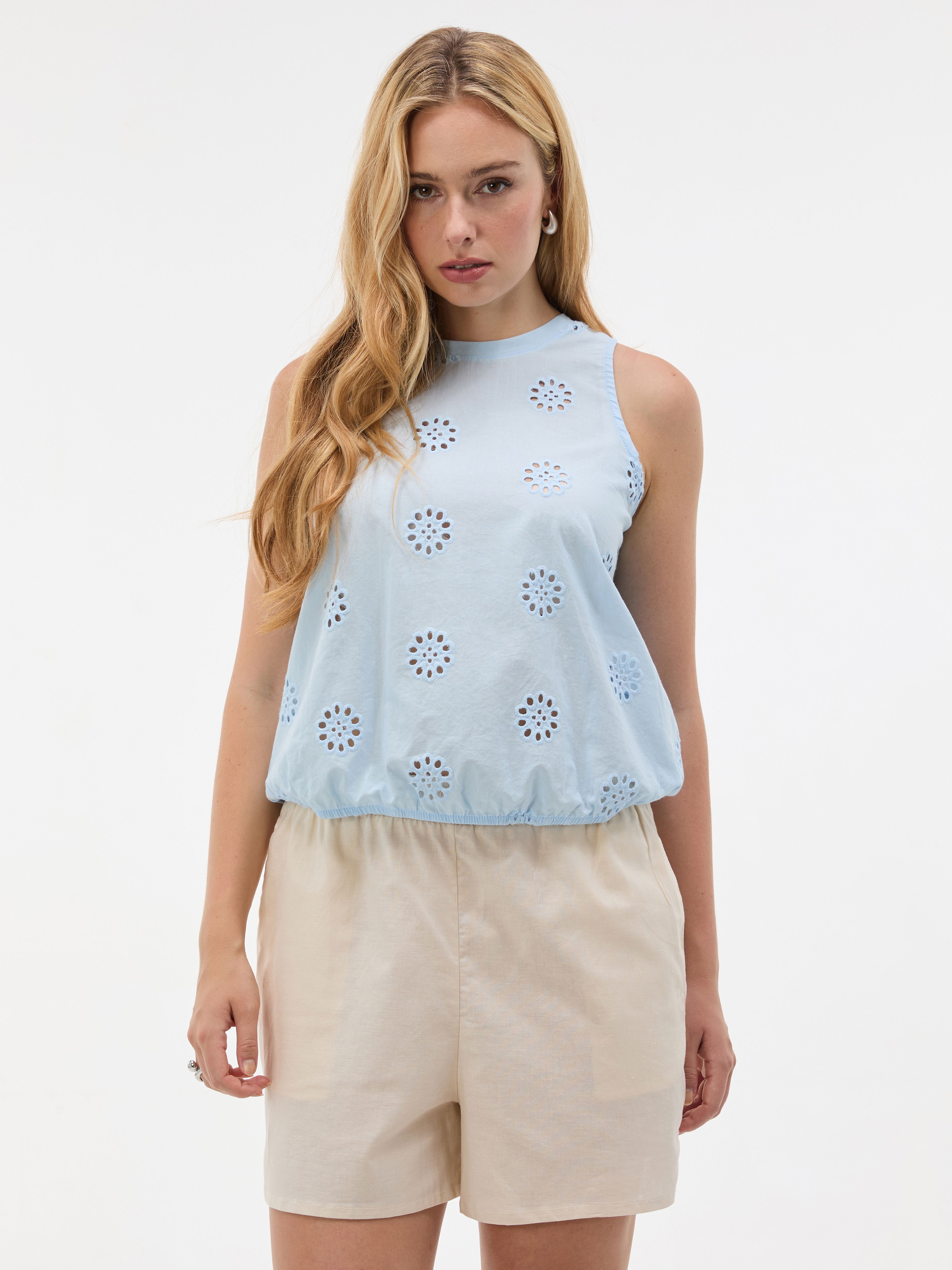 Svetlomodrý dámsky top ORSAY - 001