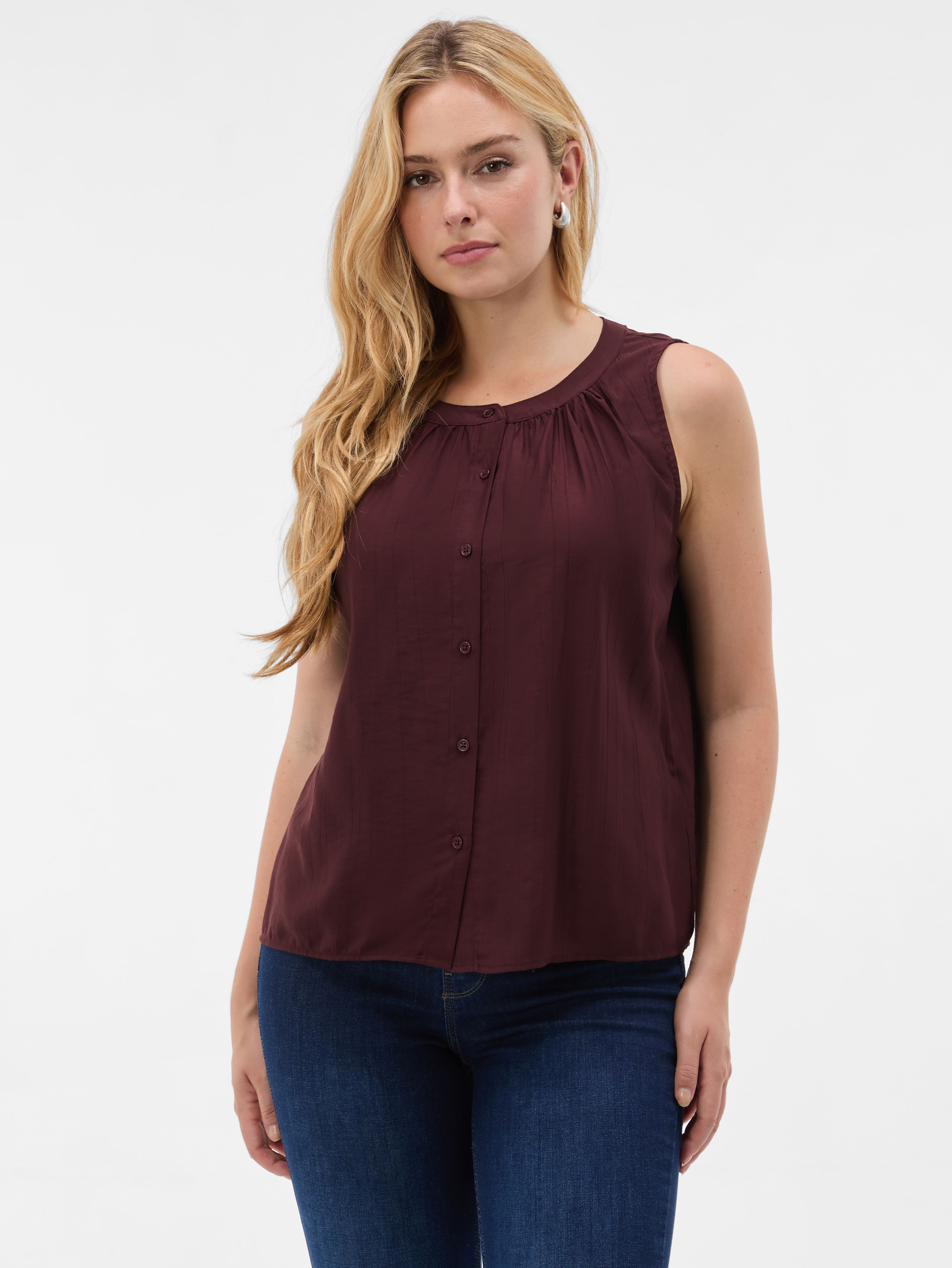 Ciemnobrązowy damski top ORSAY - 001