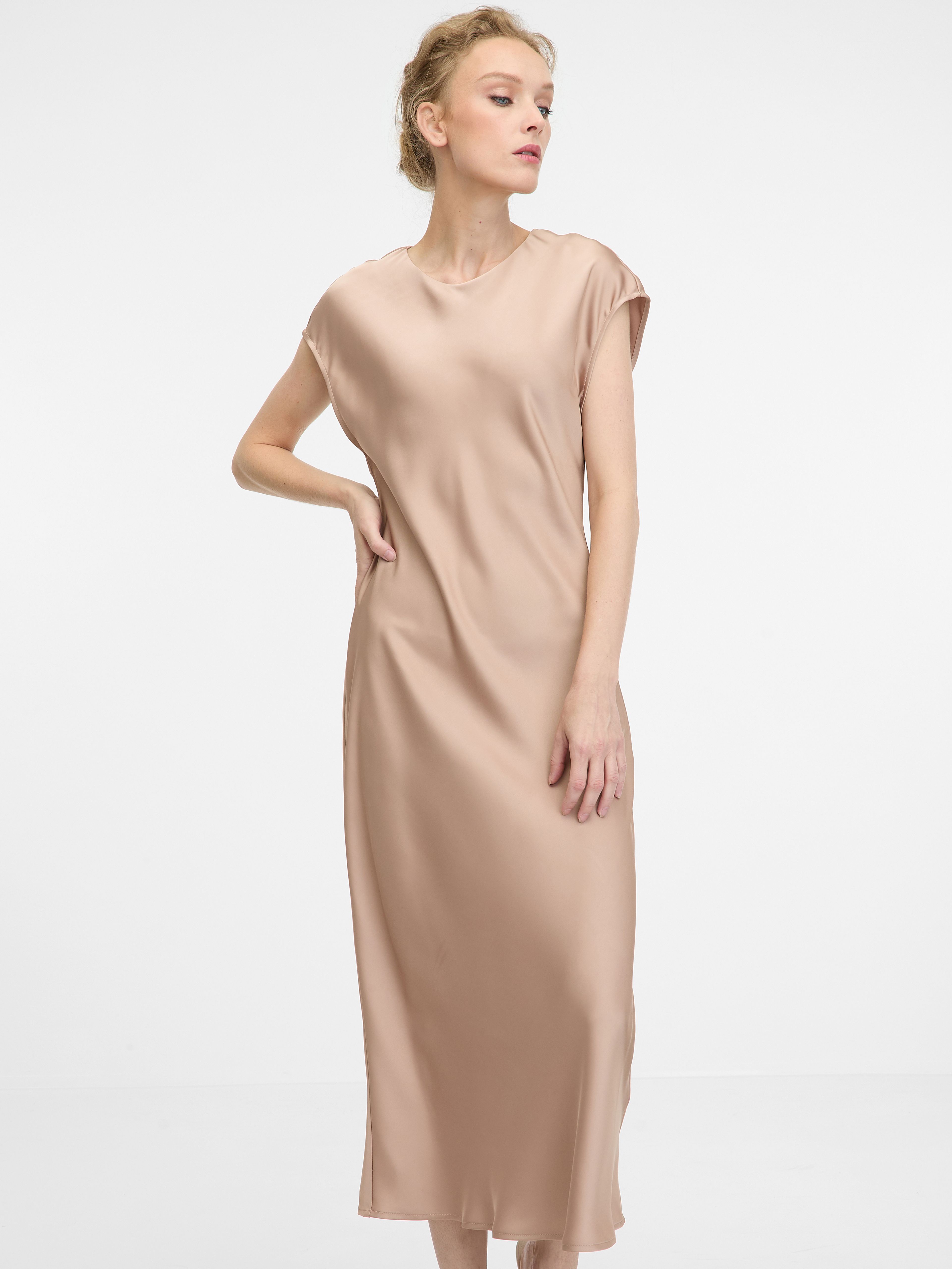 Beigefarbenes Damen-Midikleid ORSAY