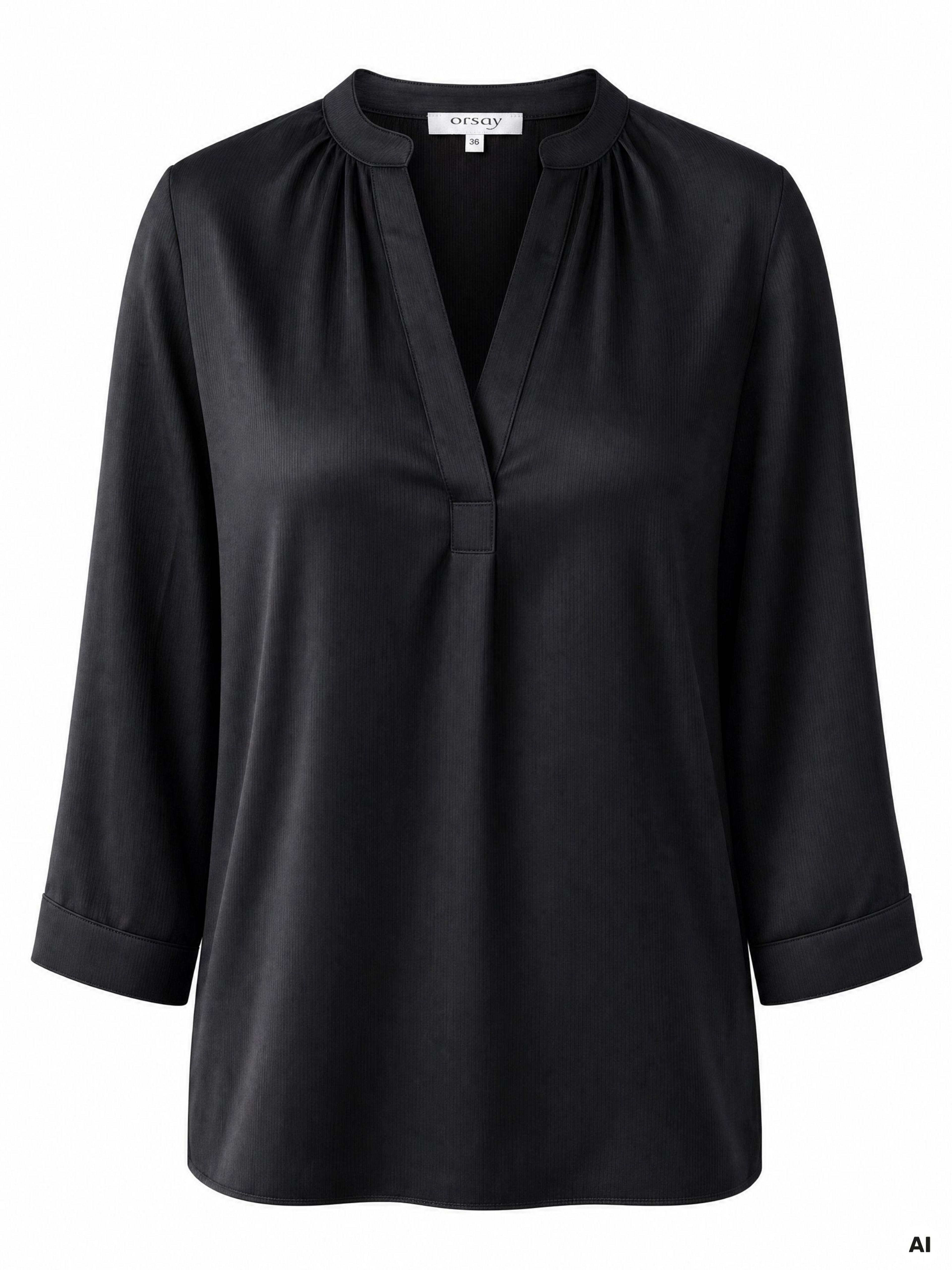 Schwarze Damen-Bluse mit 3/4-Ärmeln ORSAY - 006
