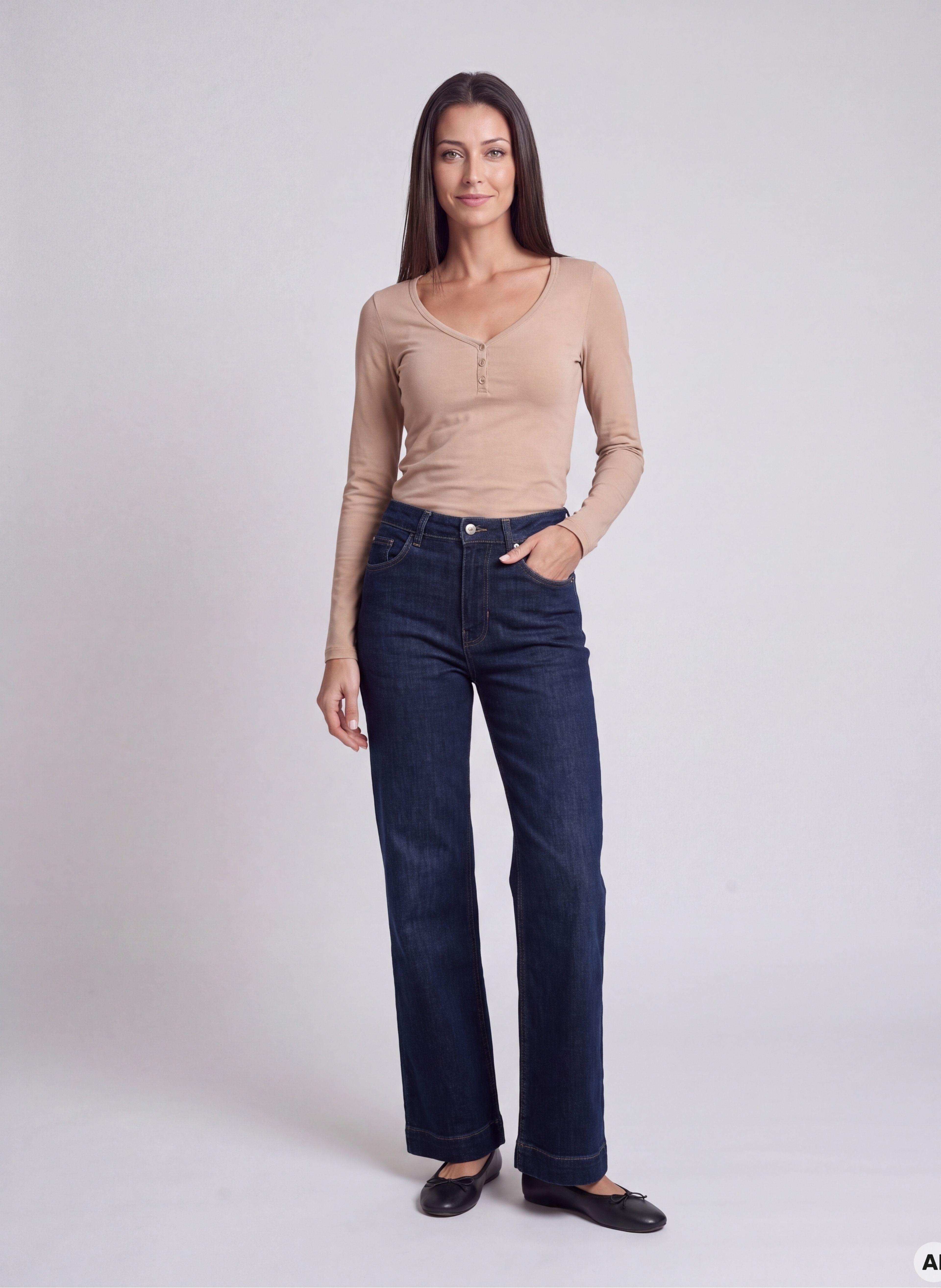 Beiges Damen-Langarmshirt ORSAY - 004