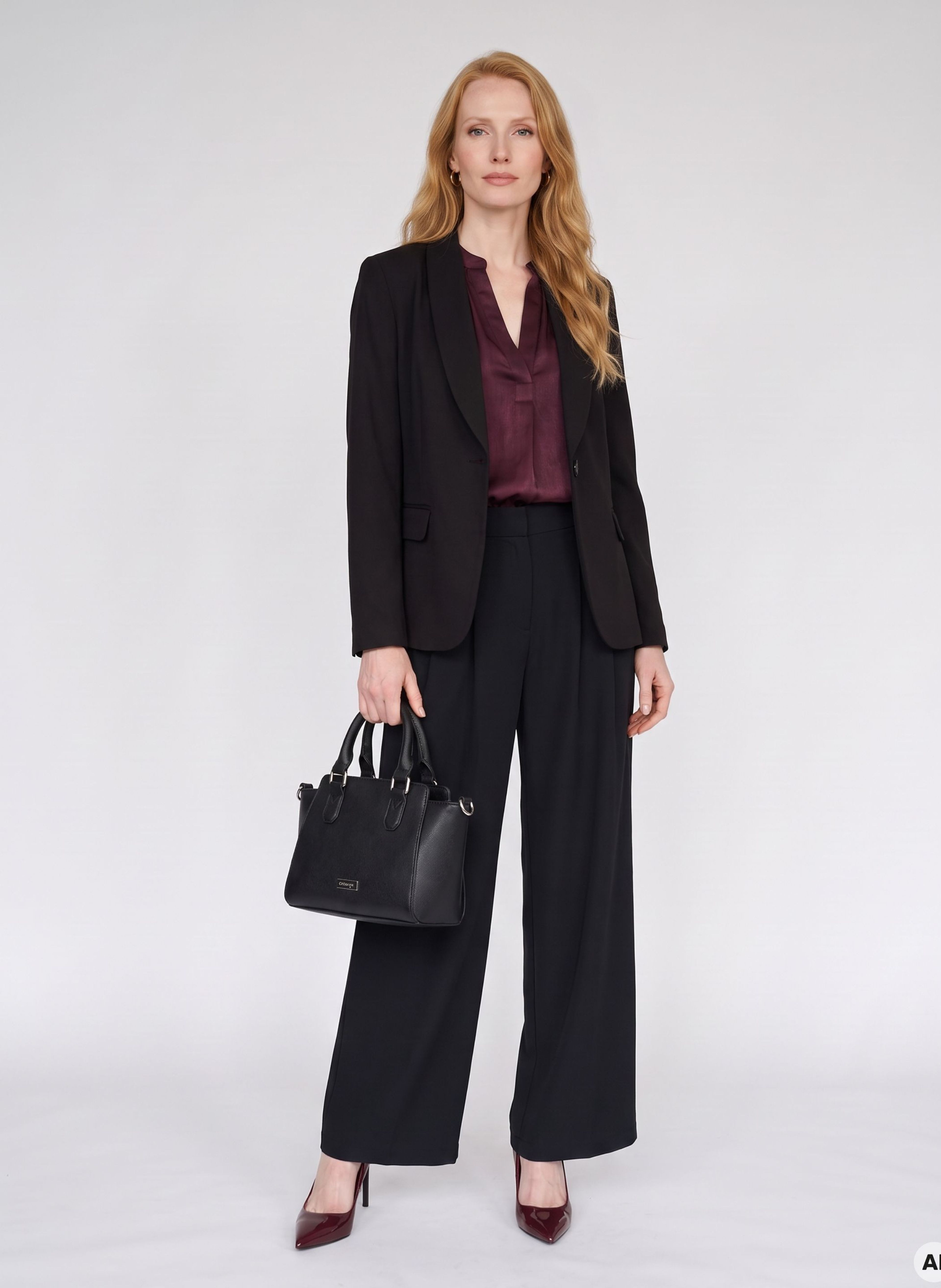 Weinrote Damen-Bluse mit 3/4-Ärmeln ORSAY - 005