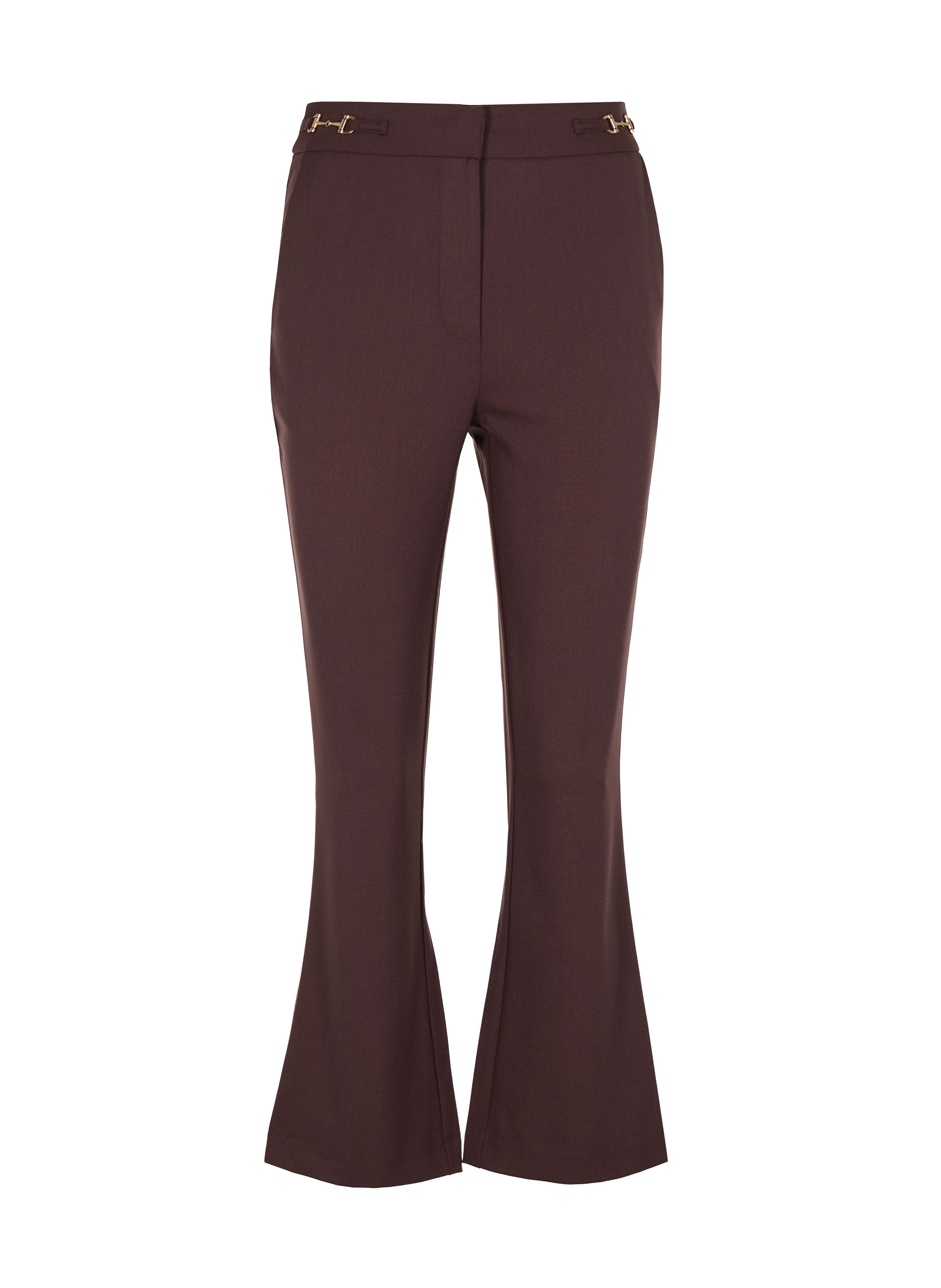 ORSAY Barna női bootcut nadrág magas derékkal - 005