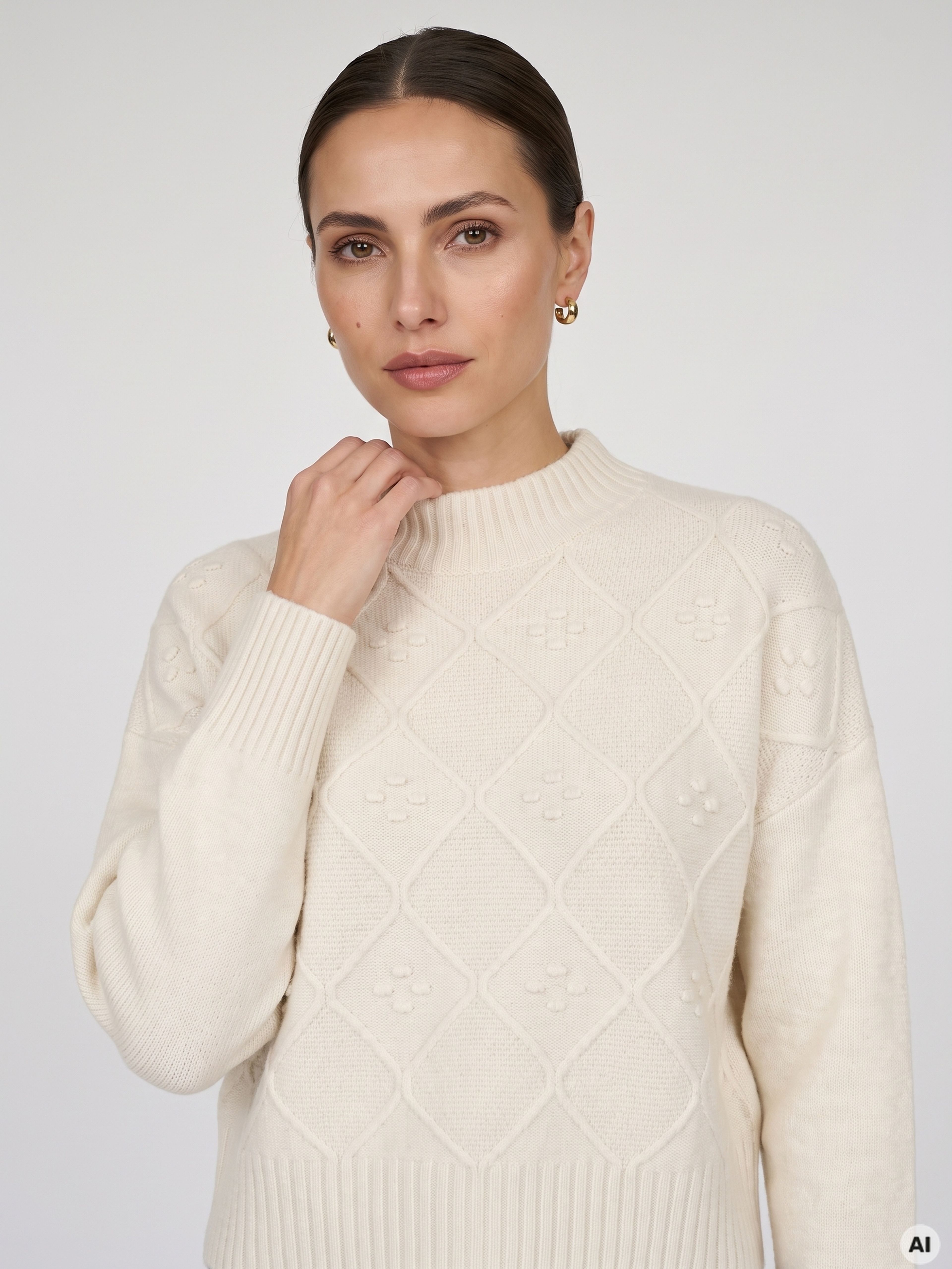 Weißer Damen-Pullover ORSAY - 001