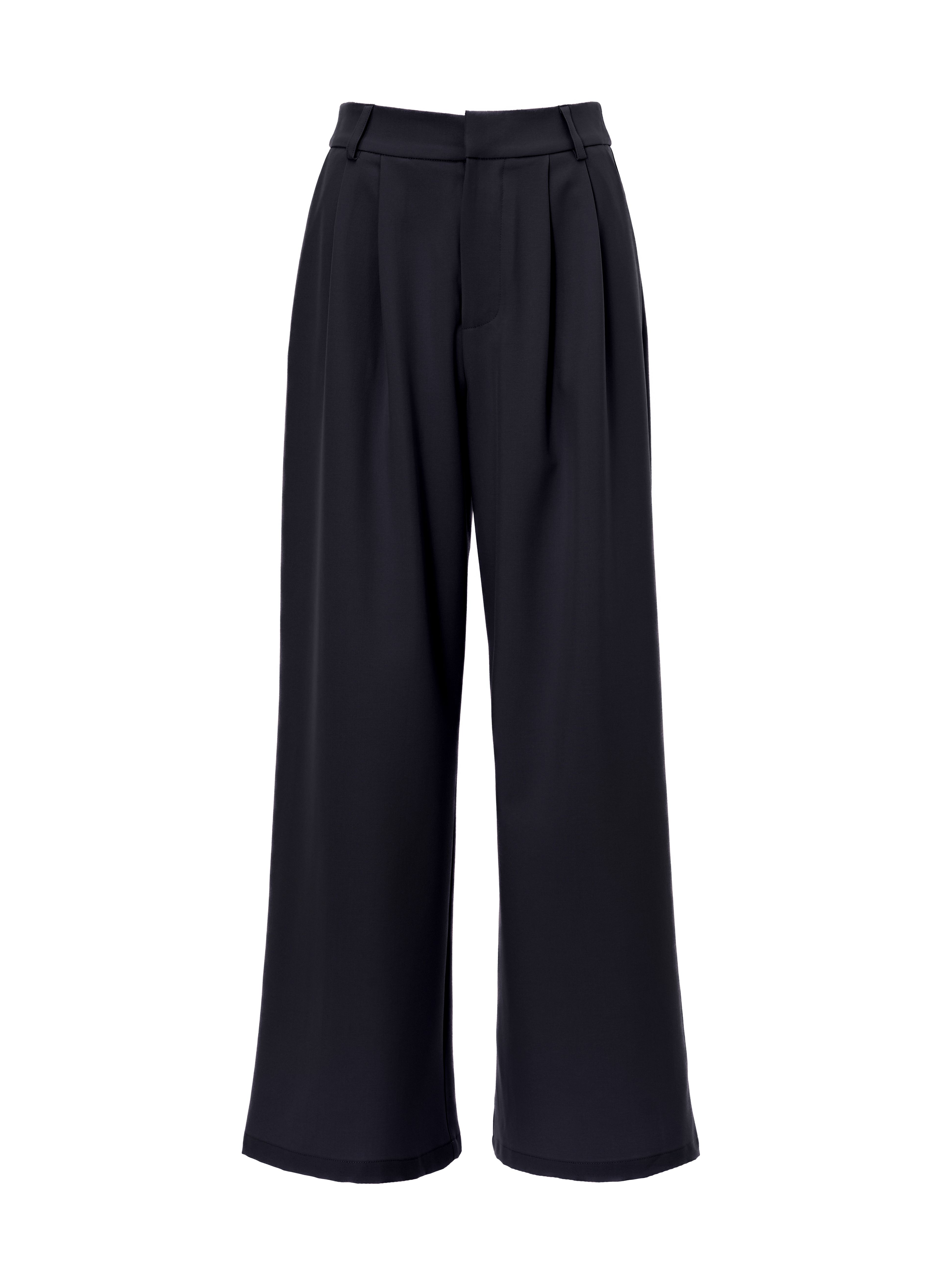 Pantaloni largi negri pentru femei ORSAY - 006