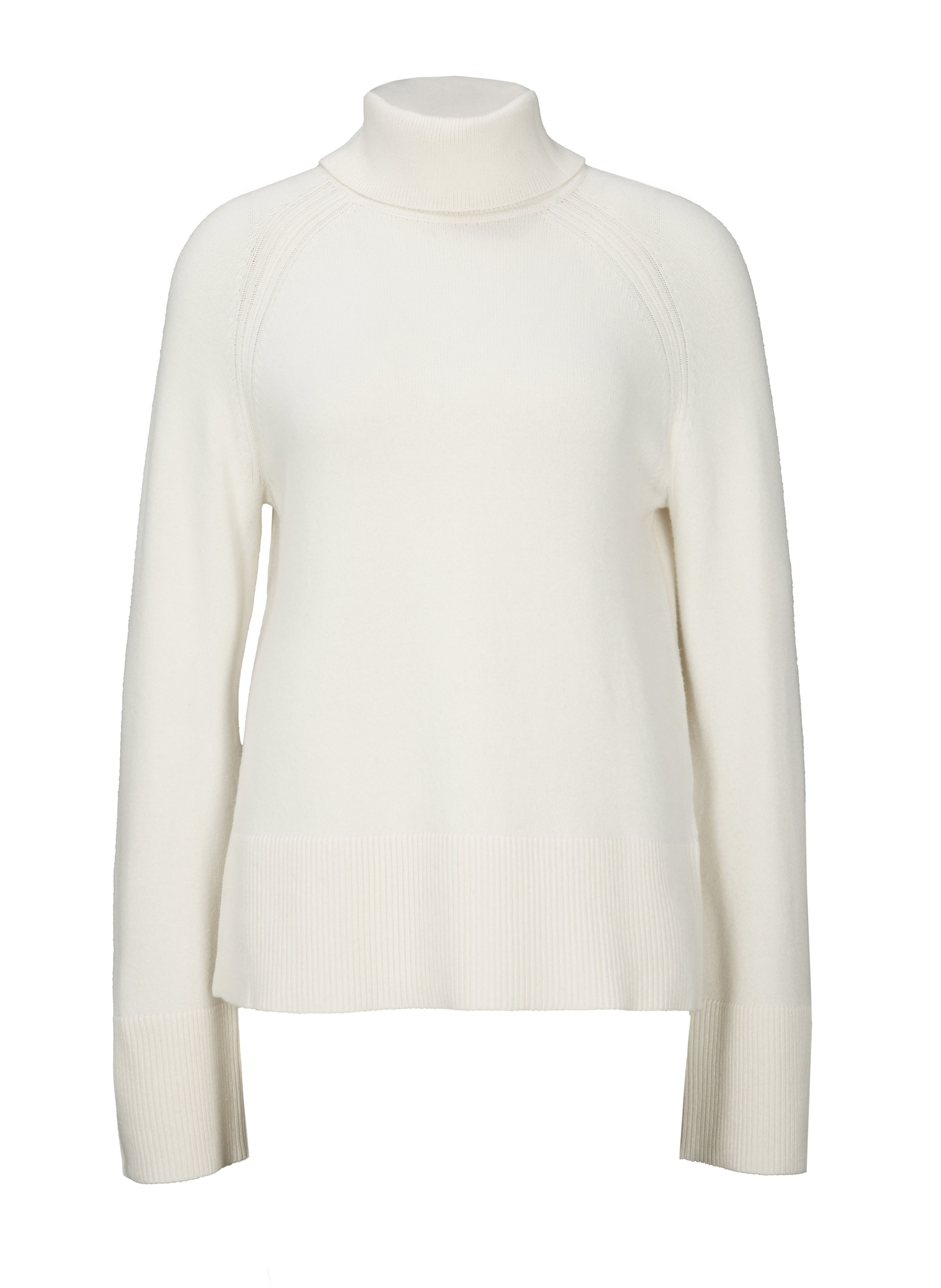 Cremefarbener Damen-Rollkragenpullover mit langen Ärmeln ORSAY - 006