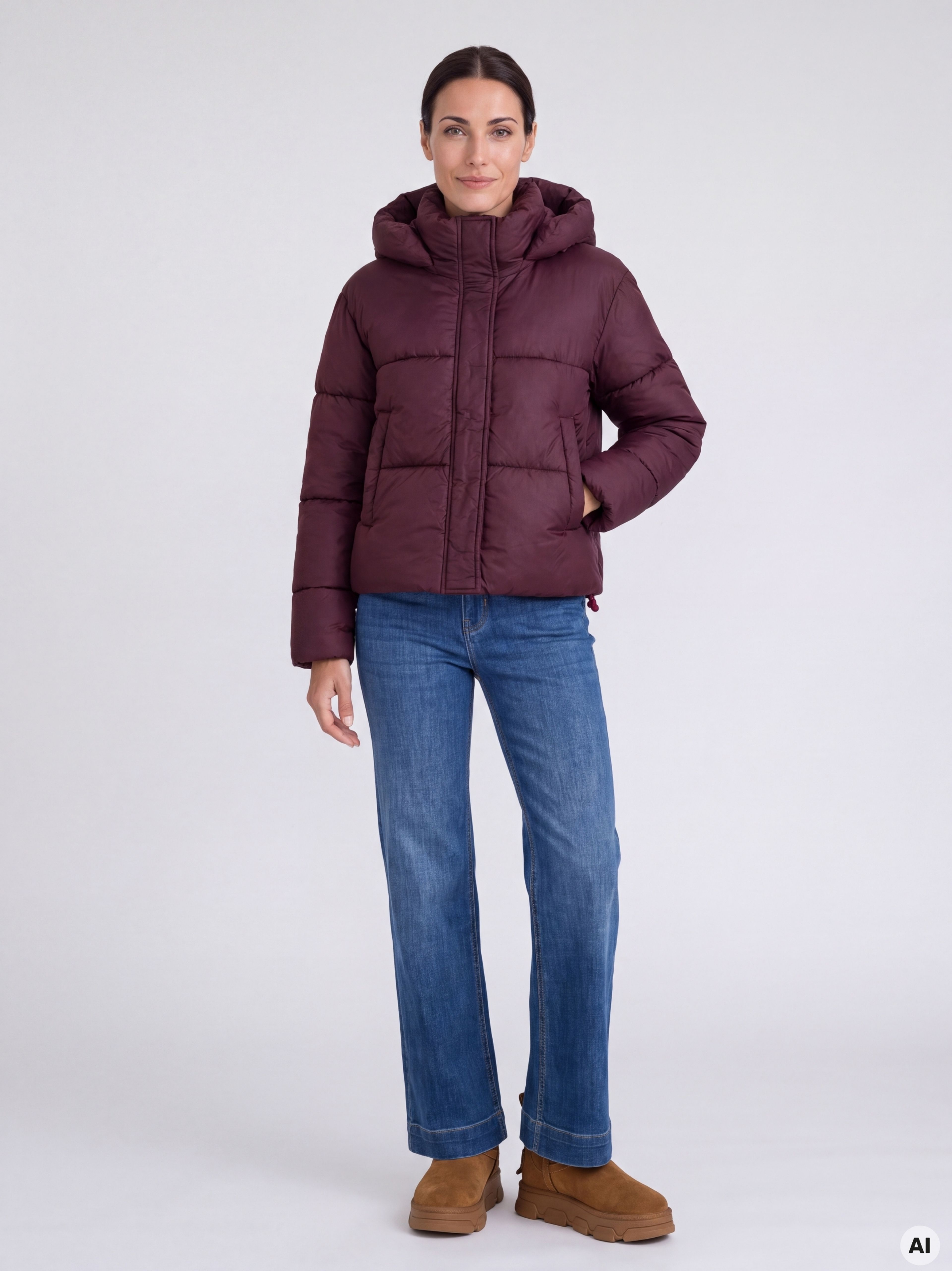 Bordeaux Damen-Winterjacke ORSAY - 004