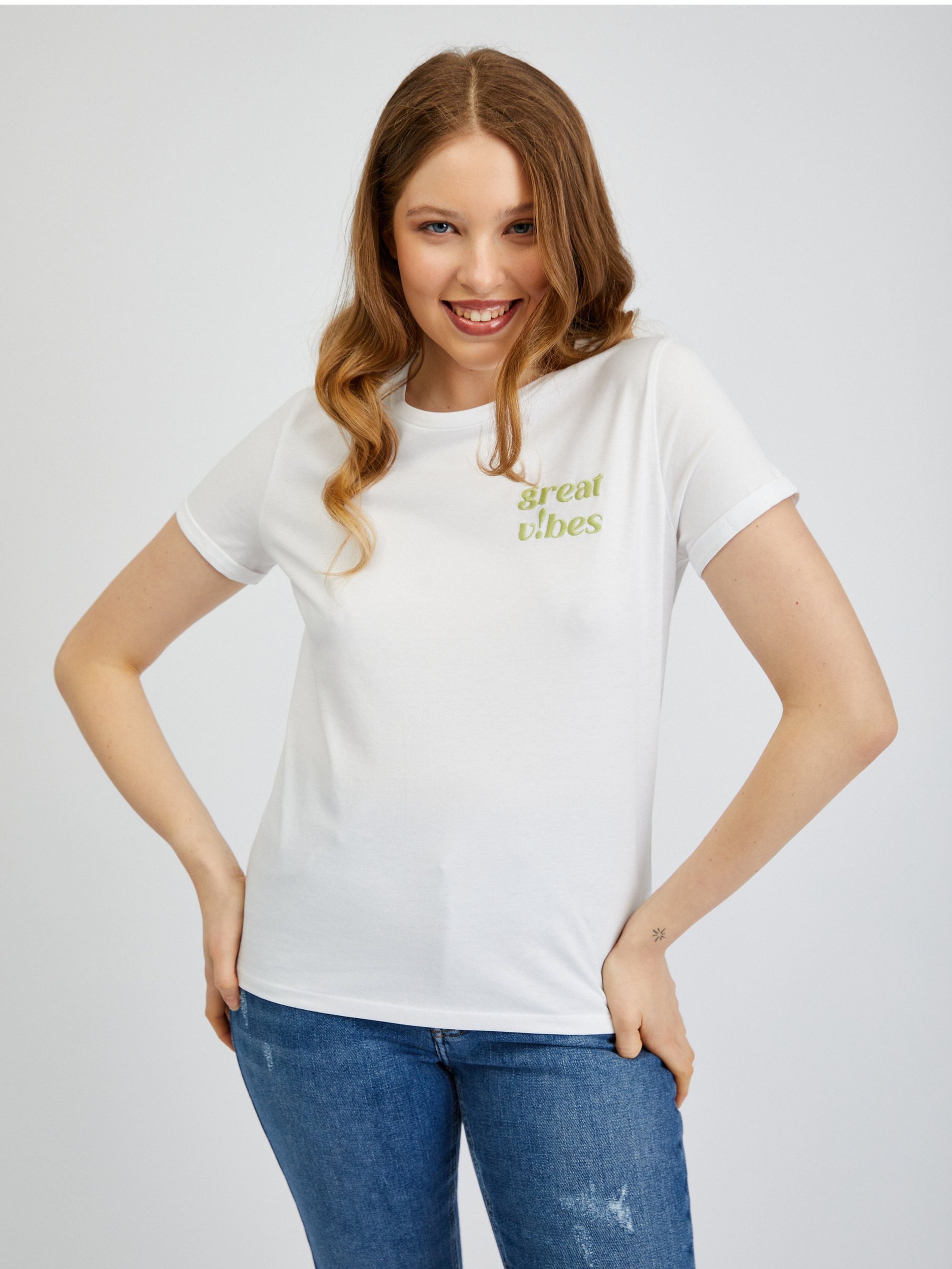 Weißes Damen-T-Shirt ORSAY