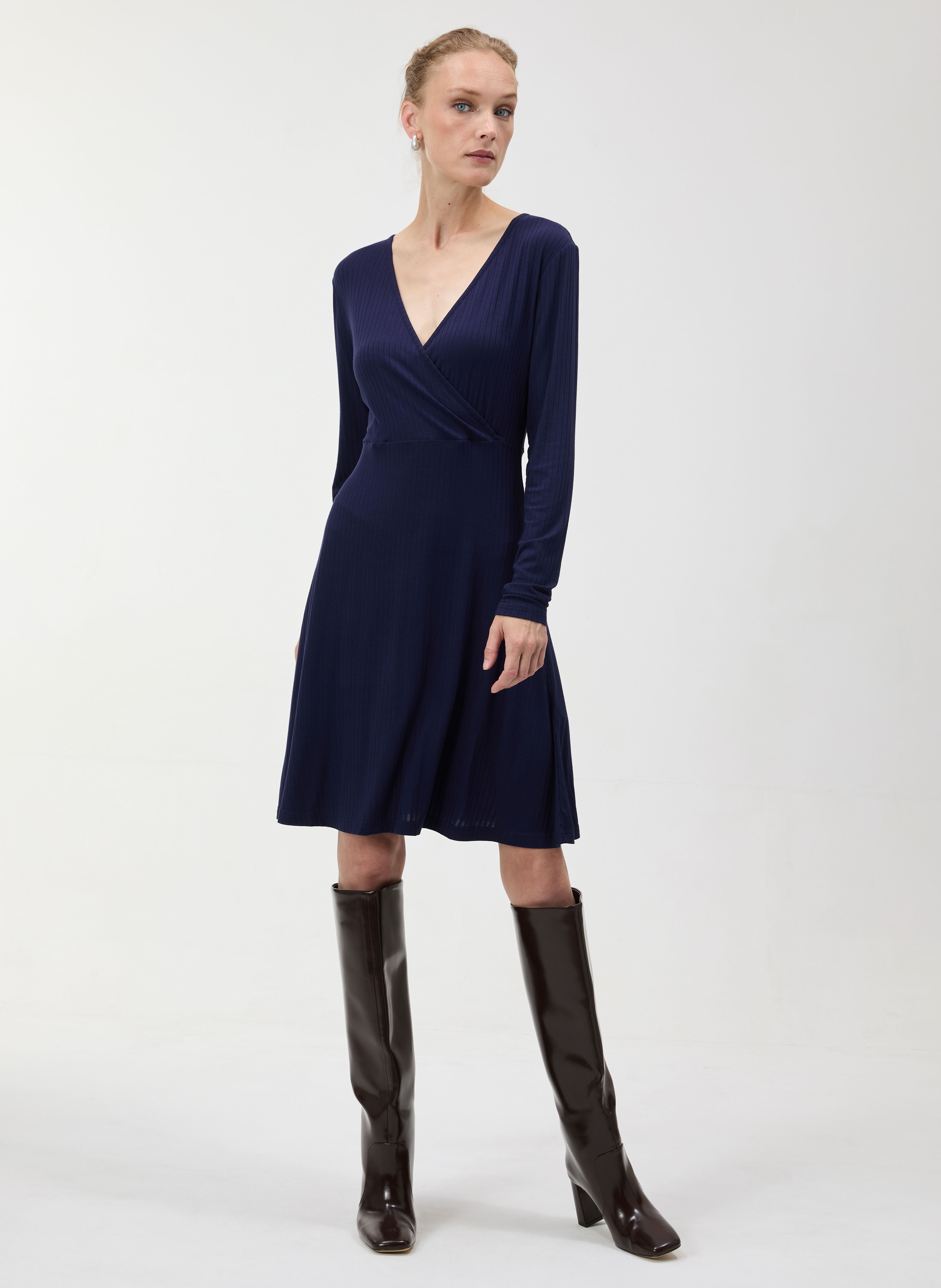 Dunkelblaues Damenkleid ORSAY - 004