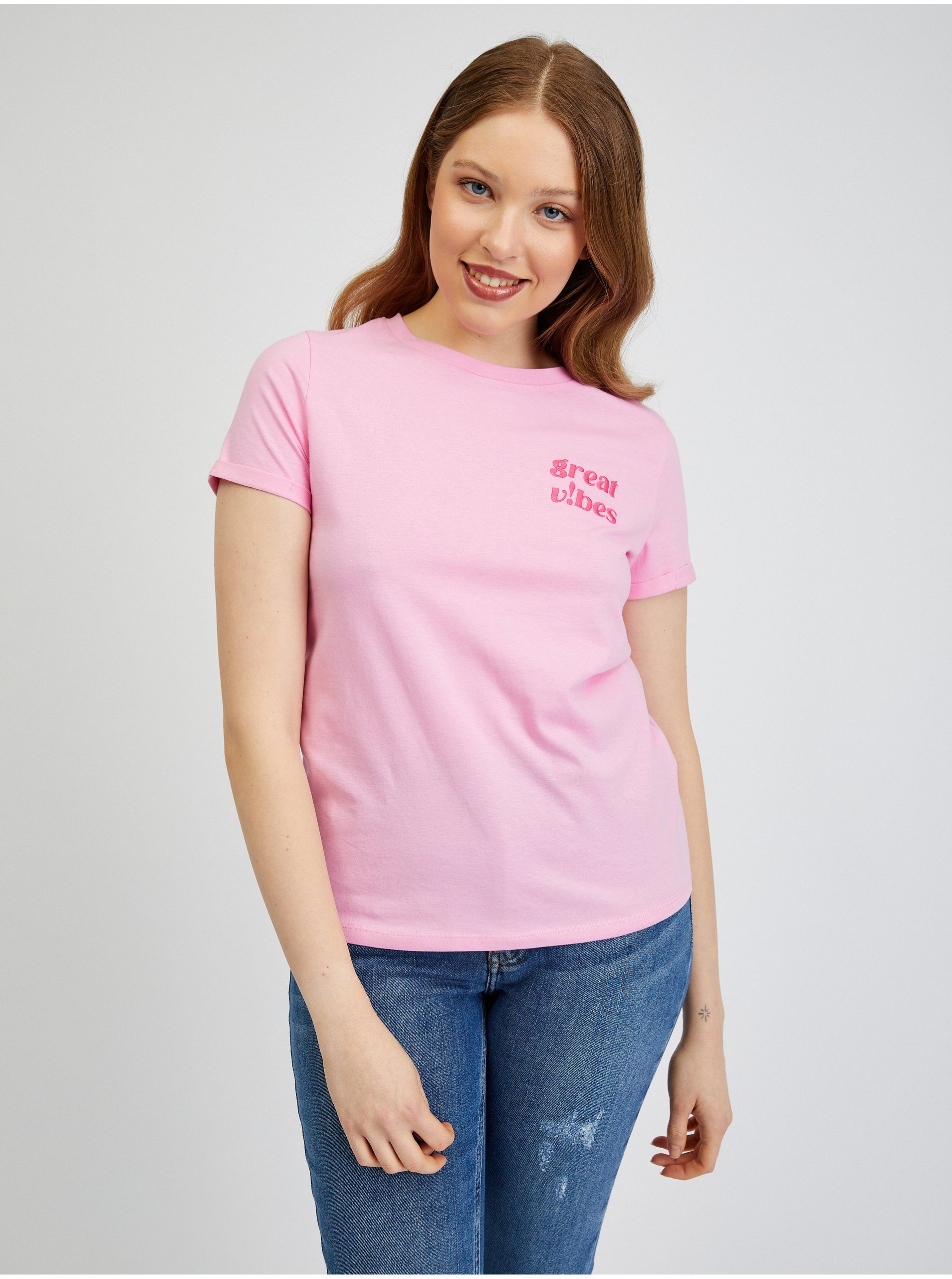 Rosa Damen-T-Shirt ORSAY | Orsay.at - Der offizielle E-Shop der Marke ...