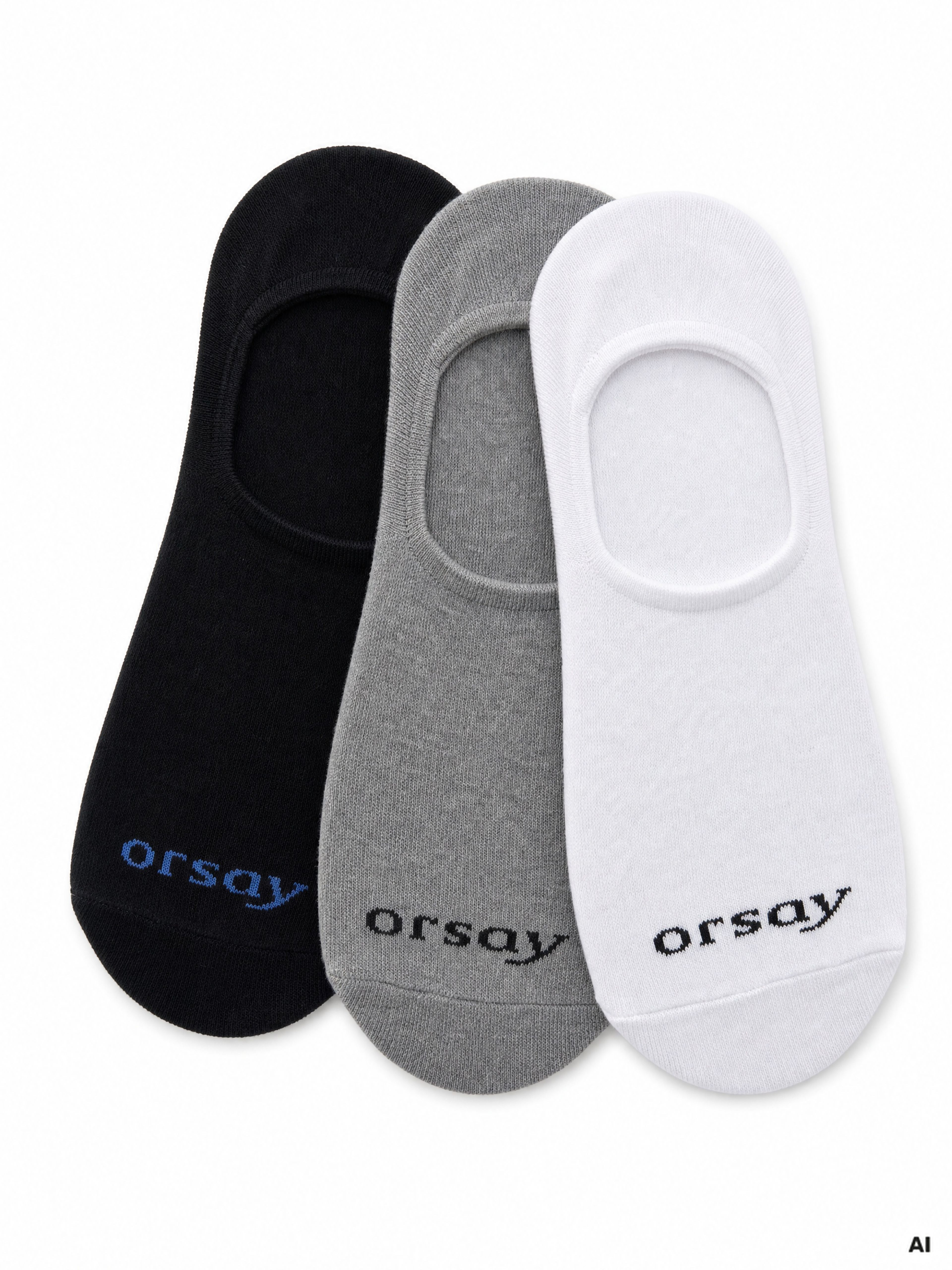 Mehrfarbige Damen-Füßlinge 3er-Pack ORSAY - 002