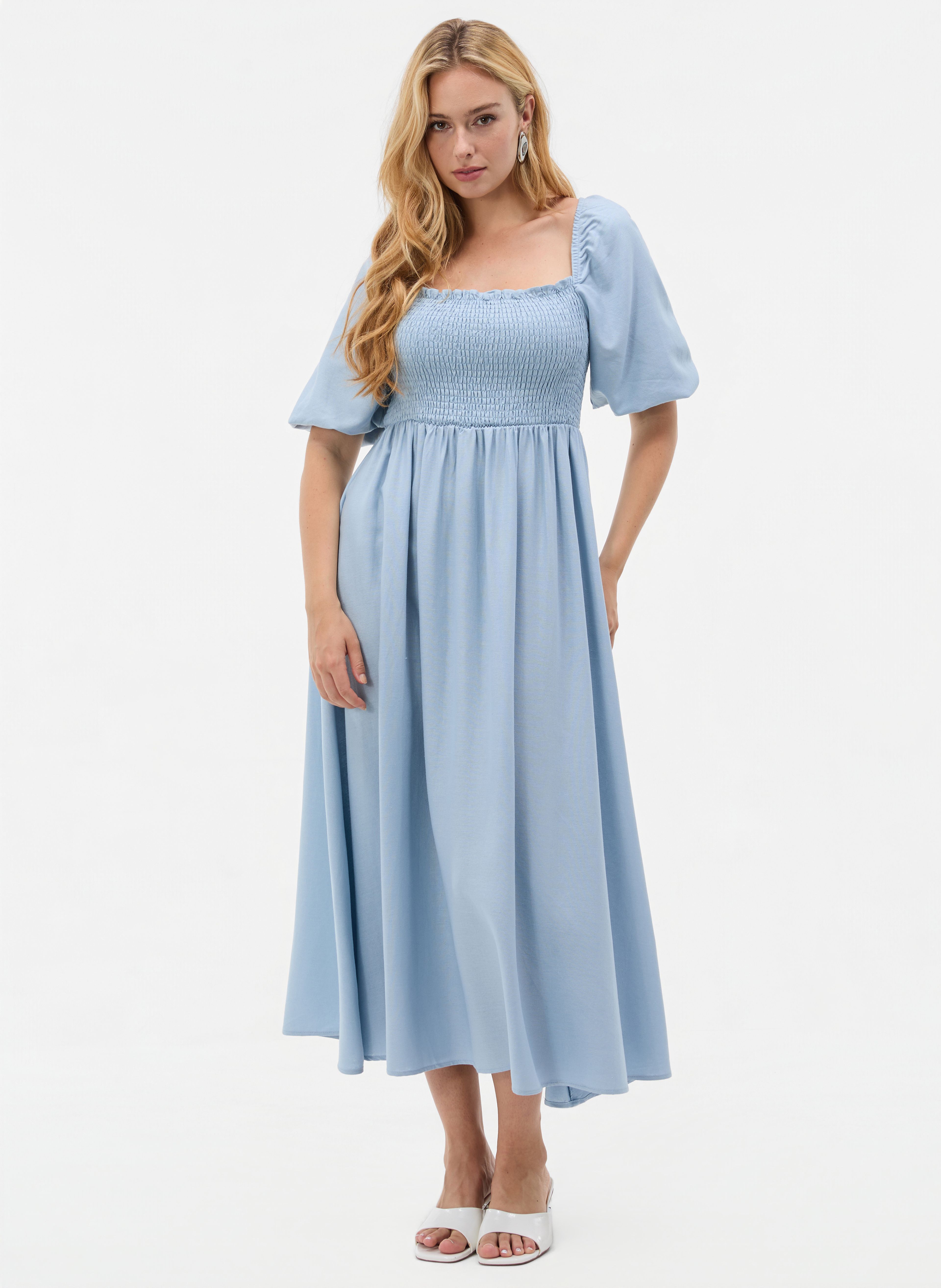Modra ženska maxi obleka ORSAY - 003