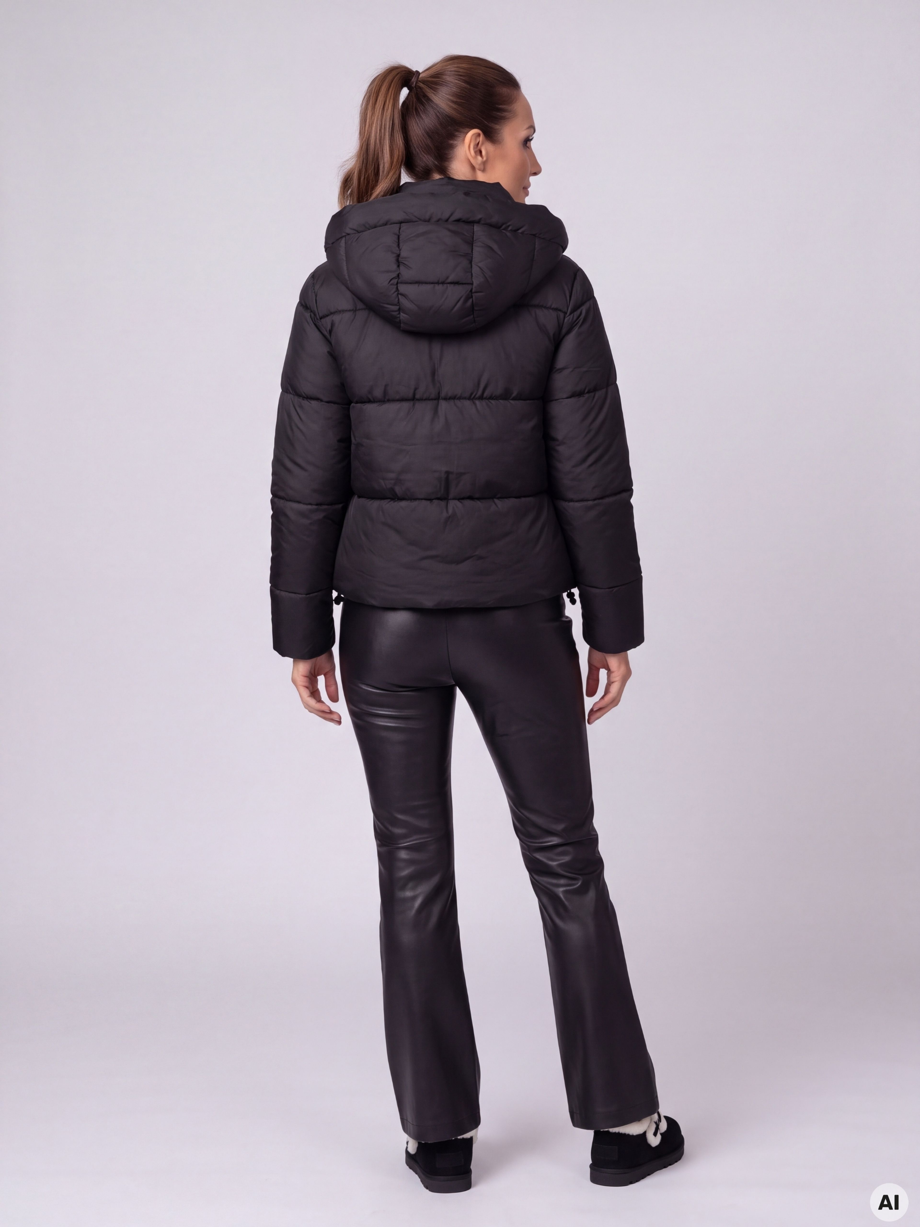 Schwarze Damen-Winterjacke ORSAY - 002