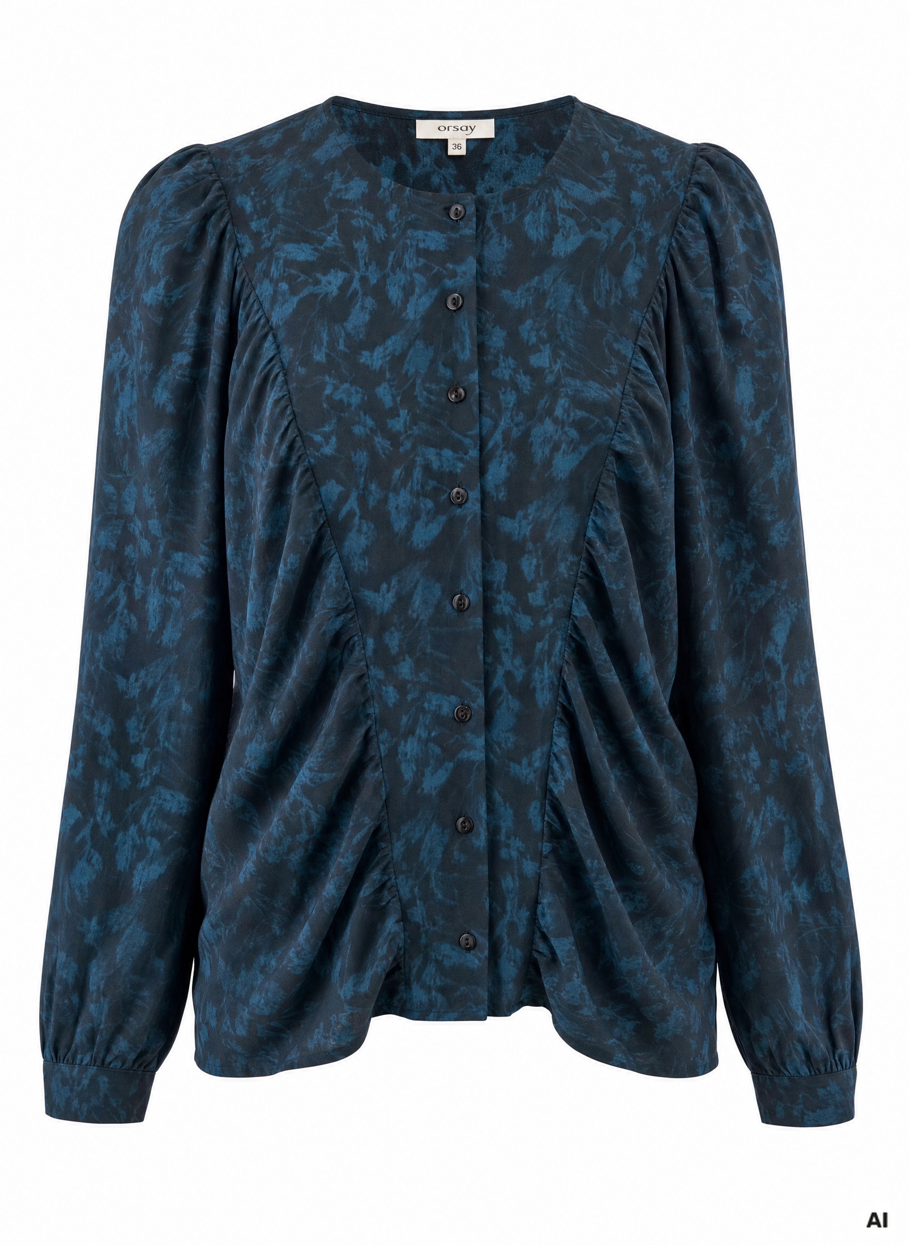 Modra ženska bluza z dolgimi rokavi ORSAY - 006