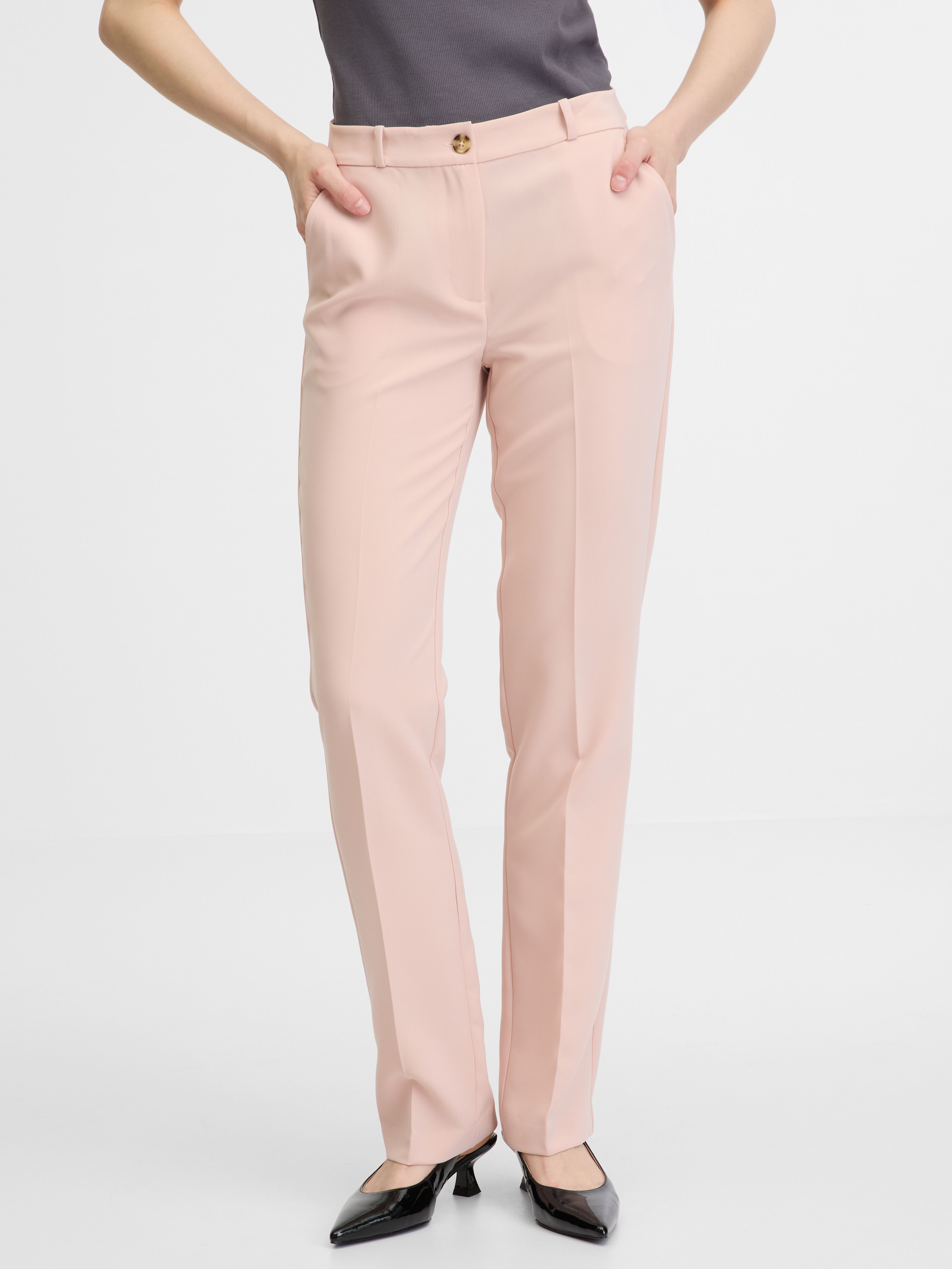 Pantaloni roz deschis pentru femei ORSAY