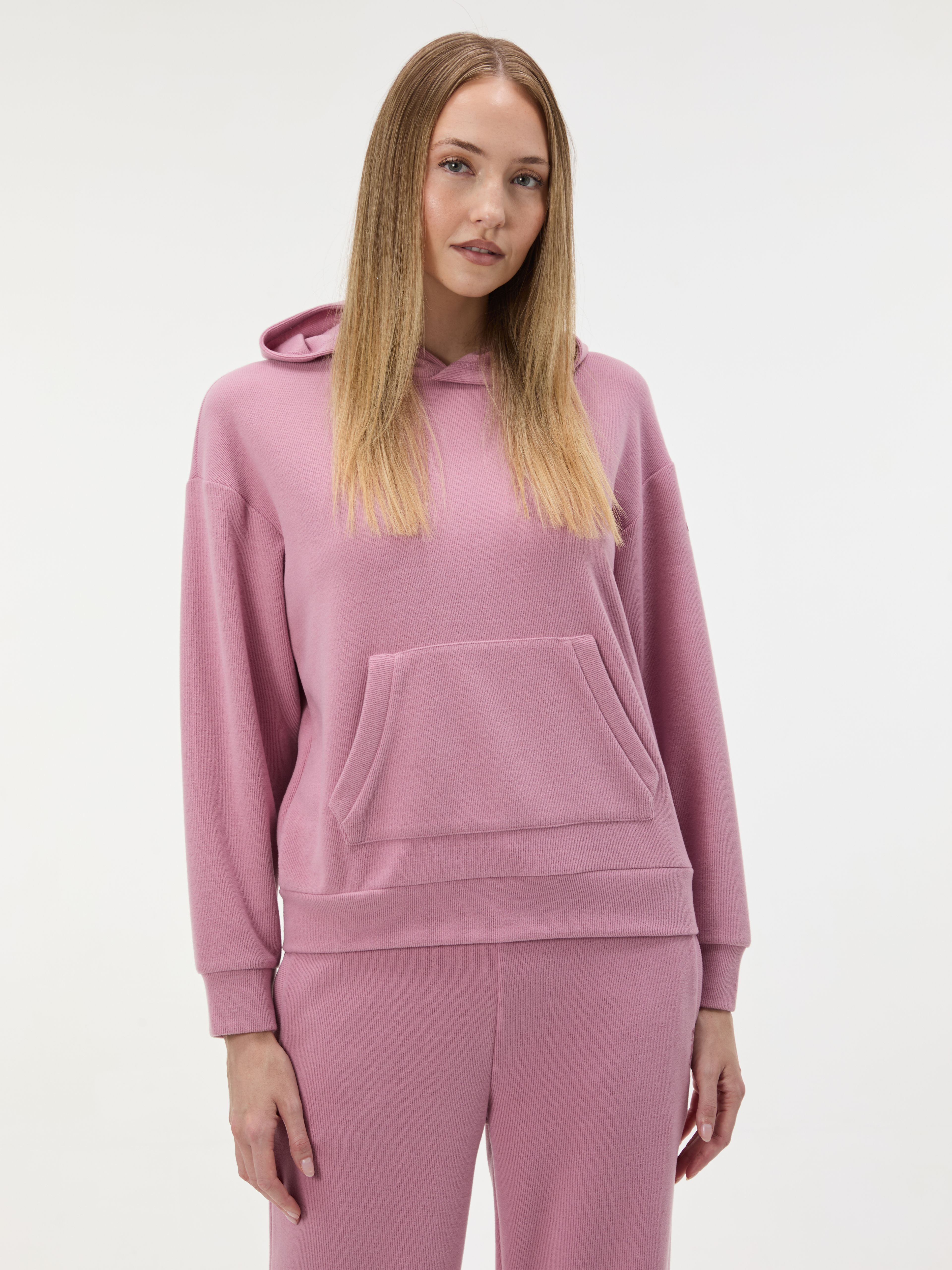 Rosa Damen-Sweatshirt mit langen Ärmeln ORSAY - 001