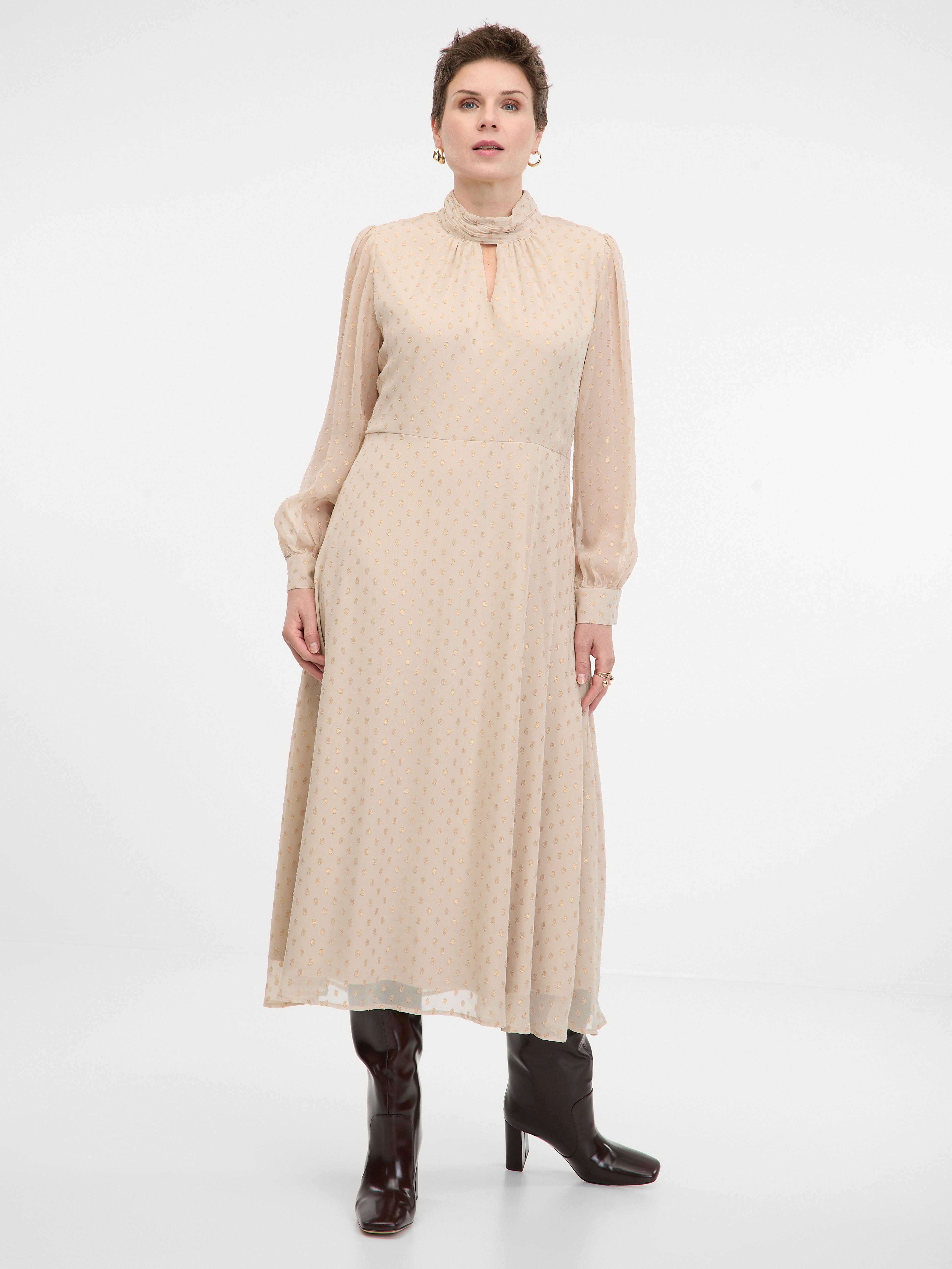 Beiges Damenmidikleid ORSAY