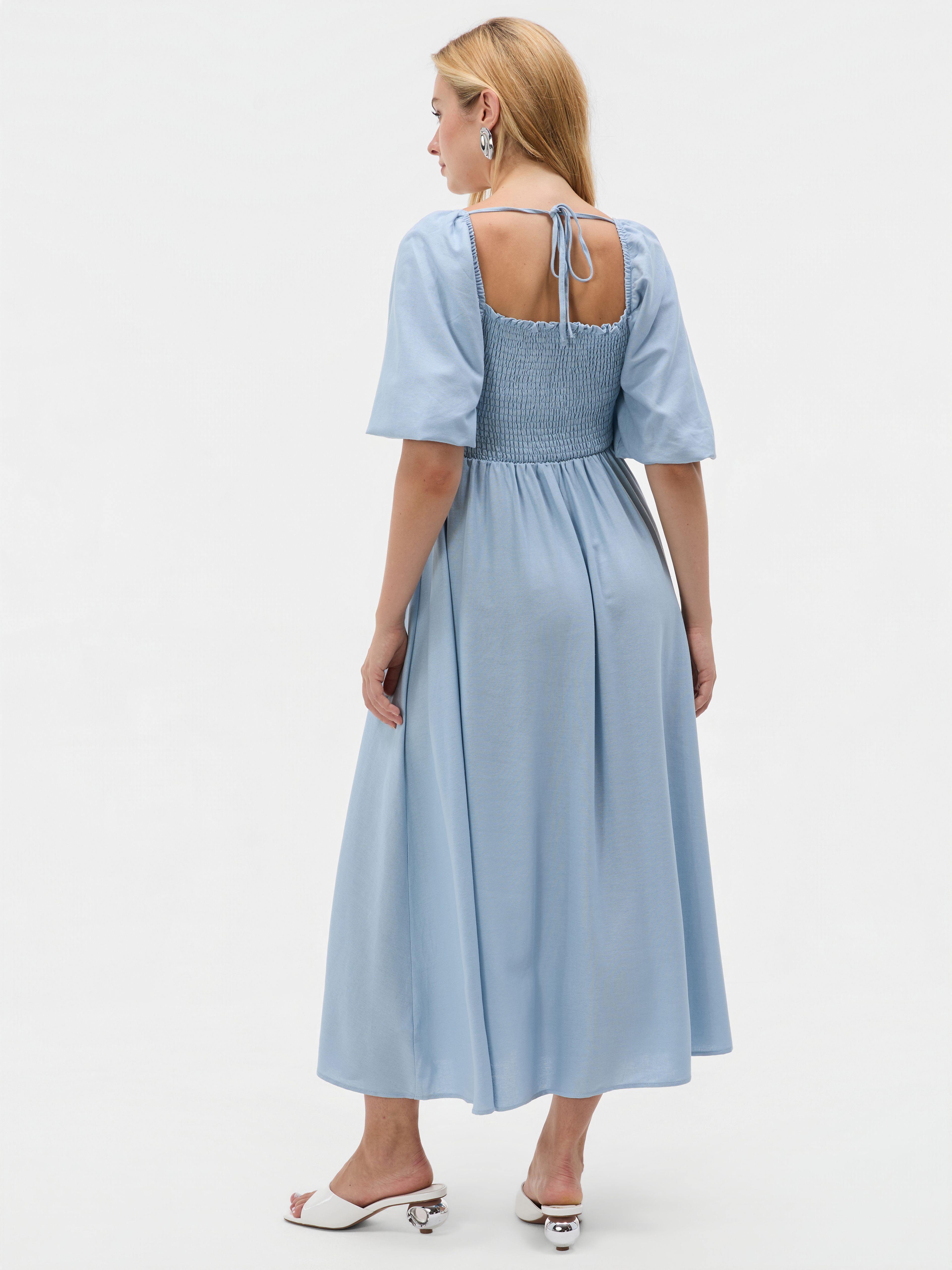 Modra ženska maxi obleka ORSAY - 002
