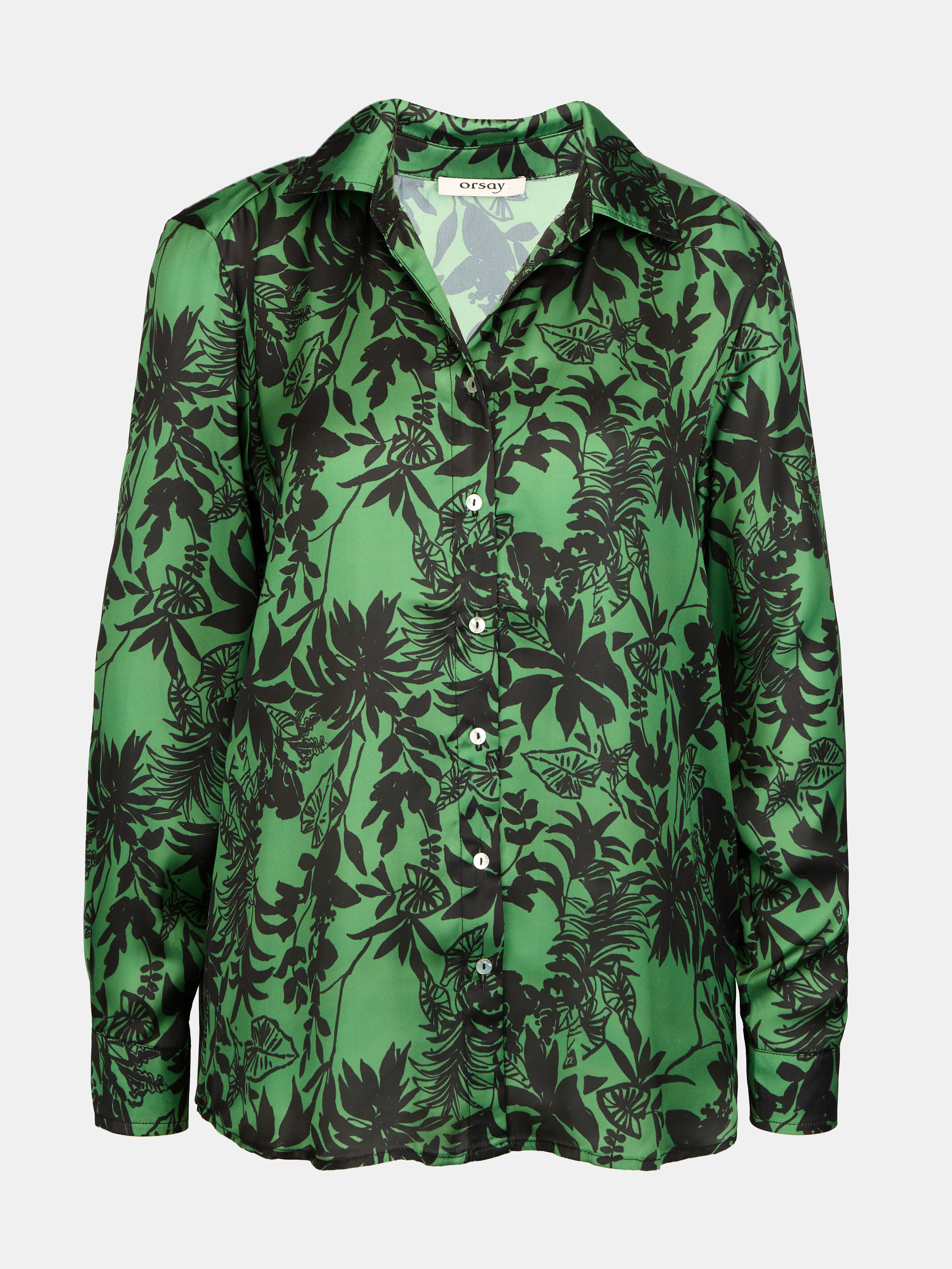 Zielona damska wzorzysta bluzka ORSAY