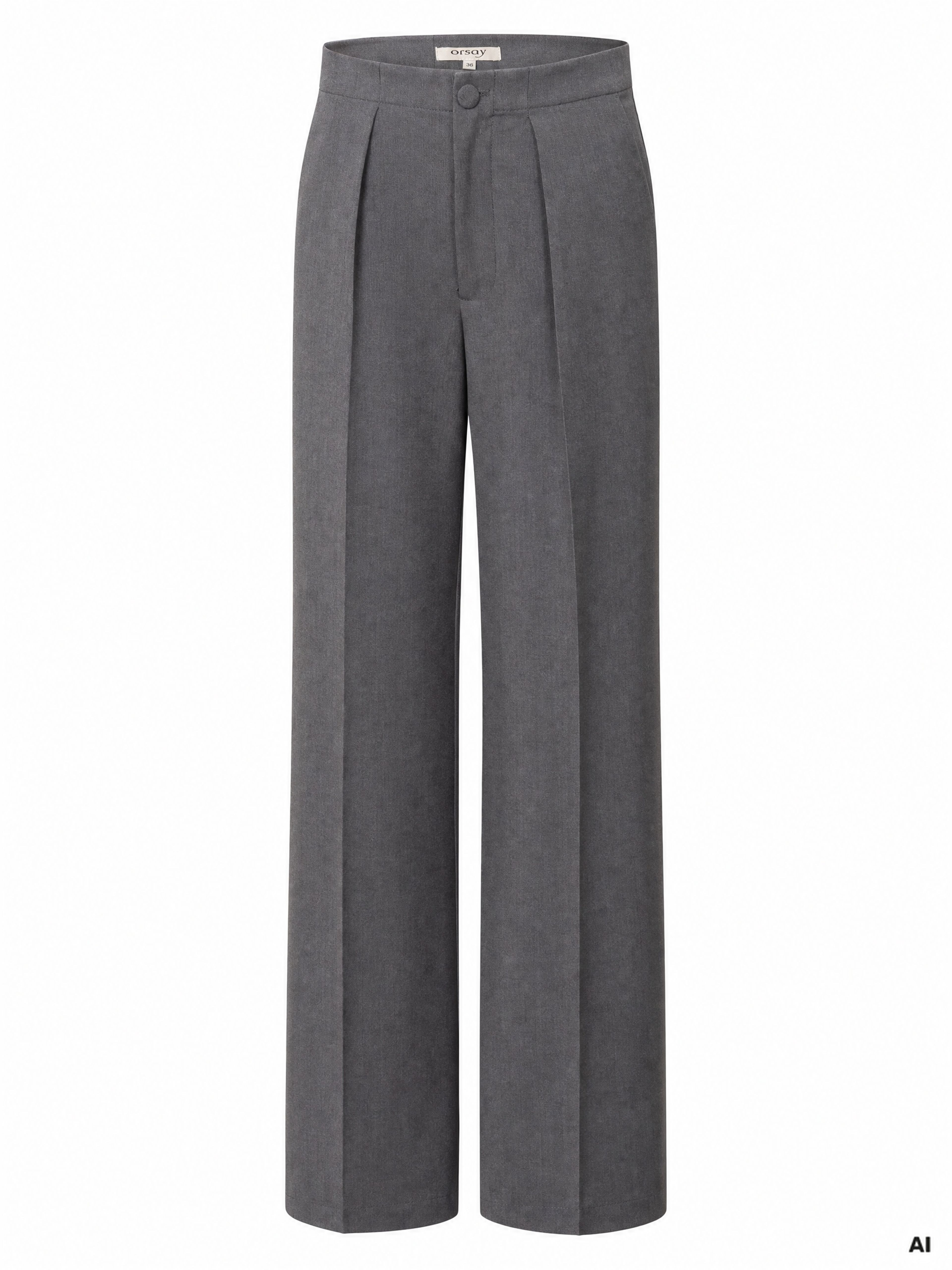 Pantaloni largi gri închis pentru femei ORSAY - 008