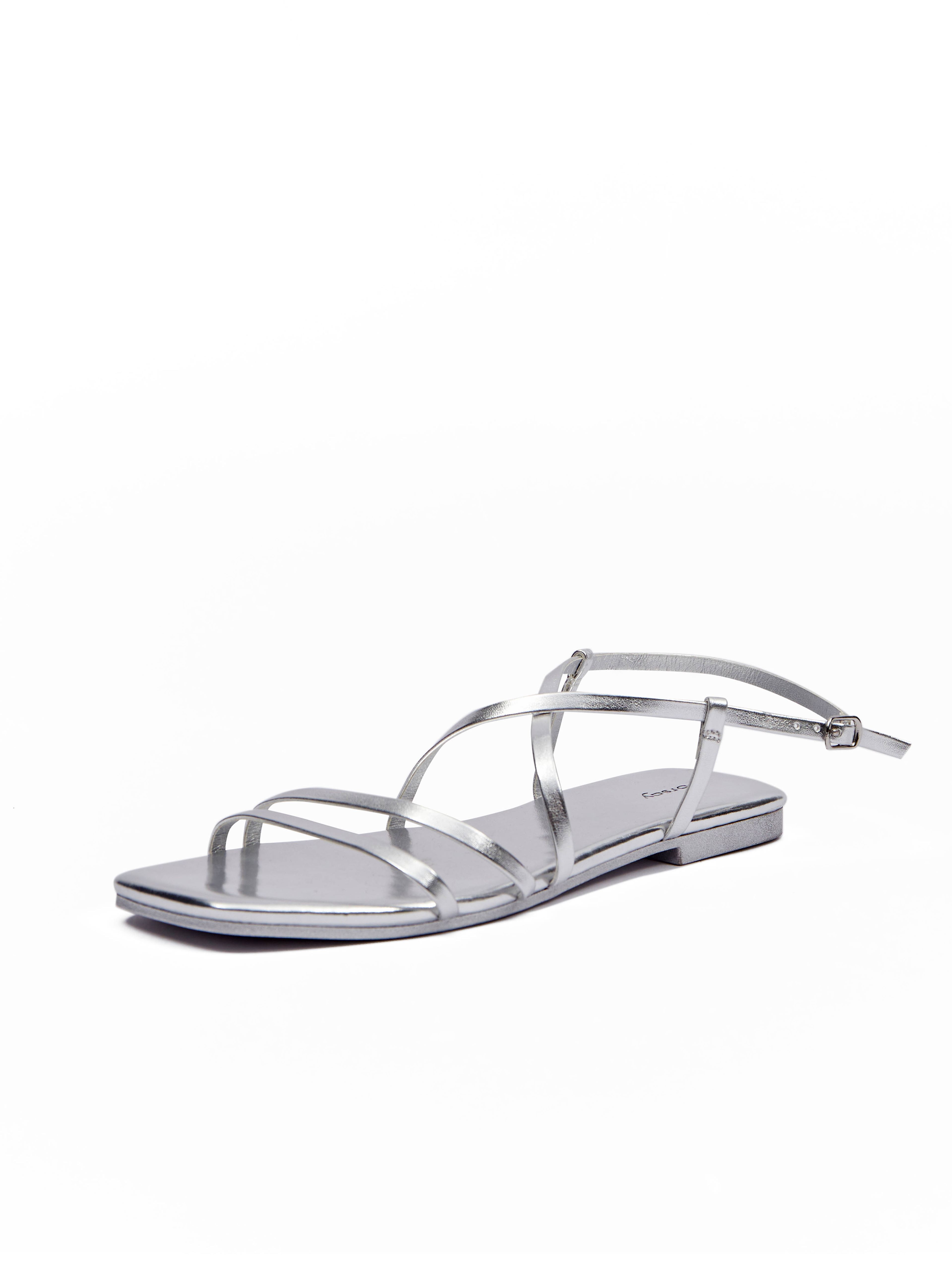 Silberne Damen Sandalen ORSAY