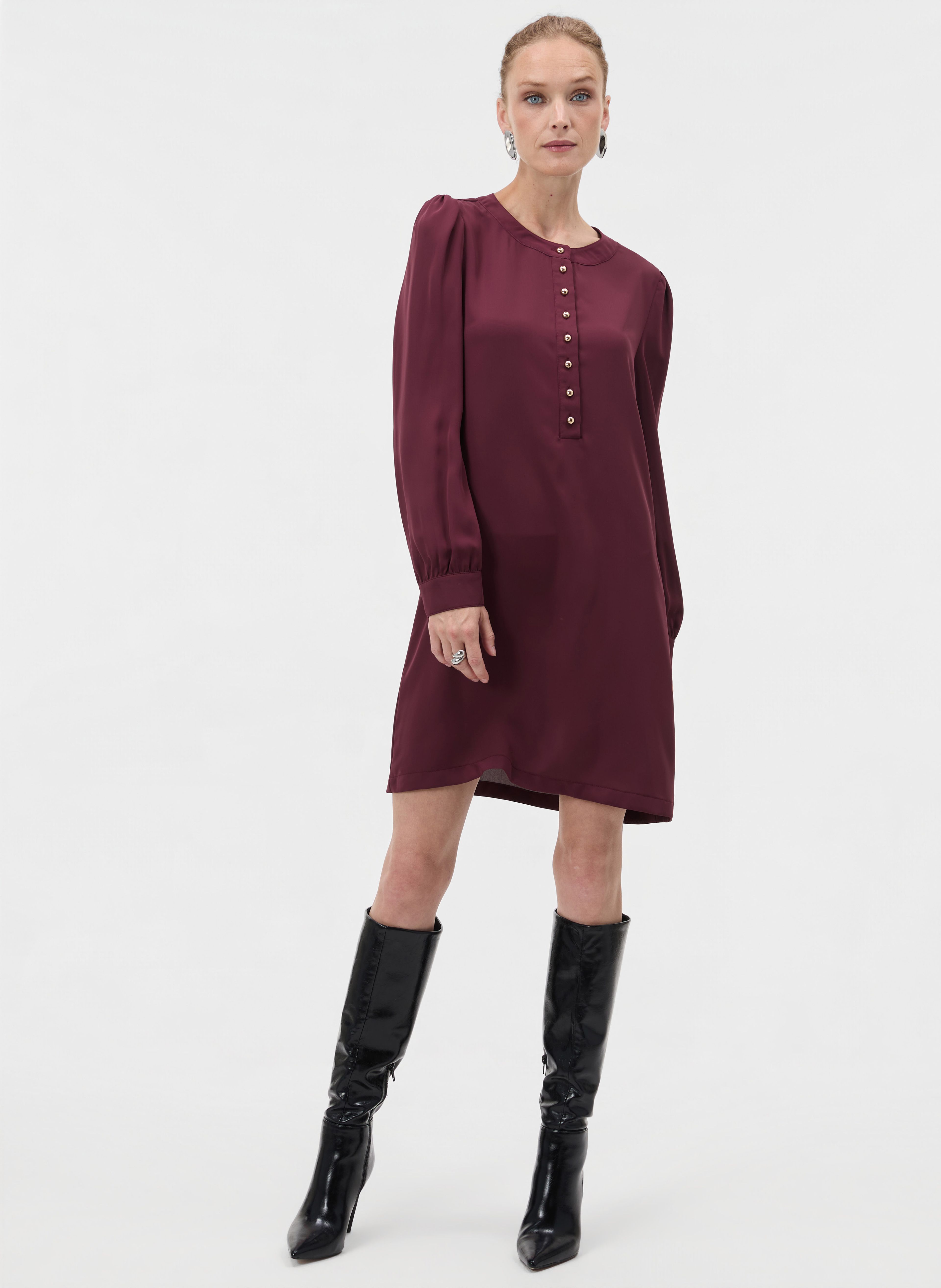 Vínové dámske šaty ORSAY - 004