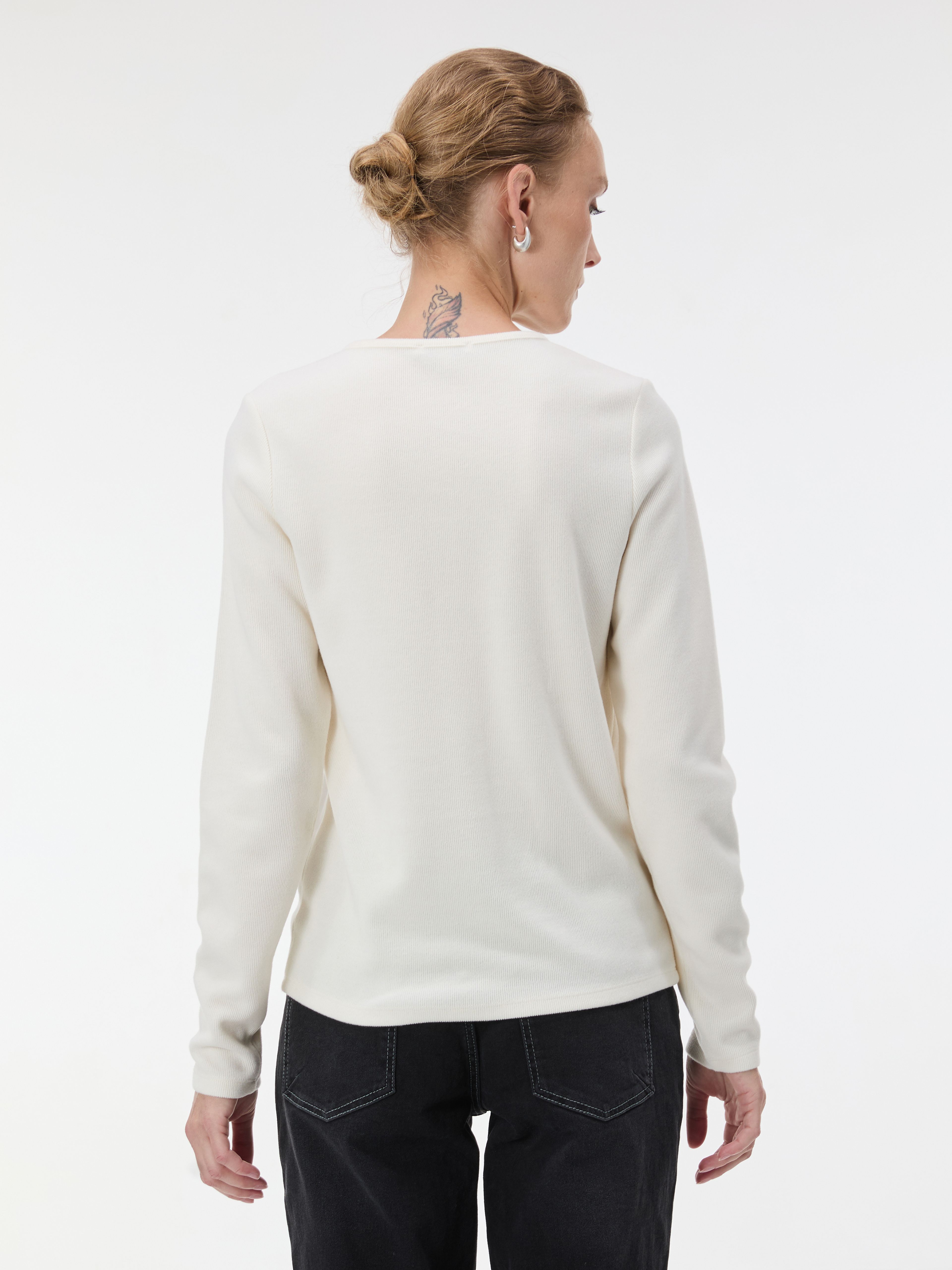 Weißer Damen-Cardigan mit langen Ärmeln ORSAY - 004