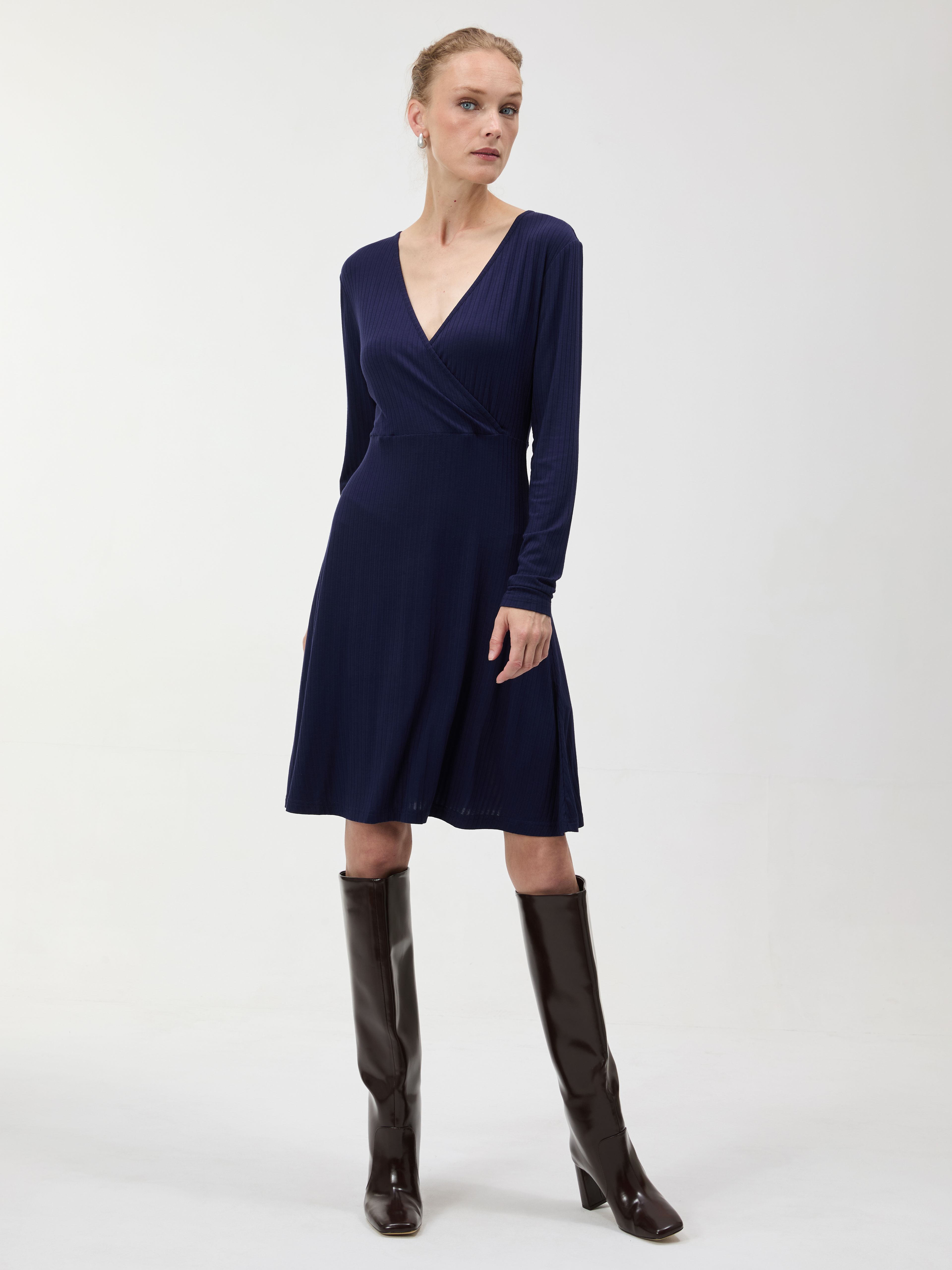 Dunkelblaues Damenkleid ORSAY - 004