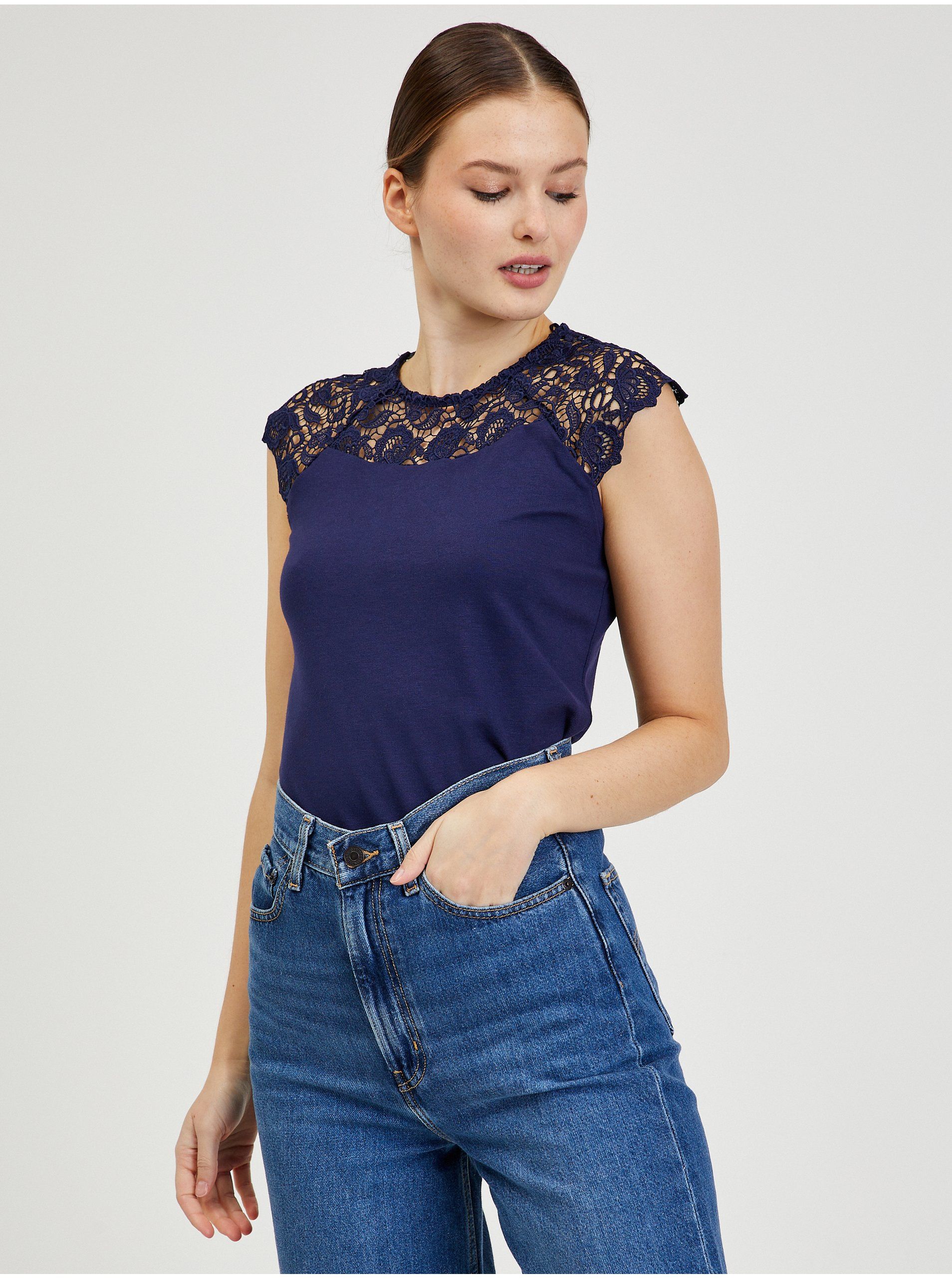 Spike T-Shirt Damen-Dunkelblau,Mehrfarbig