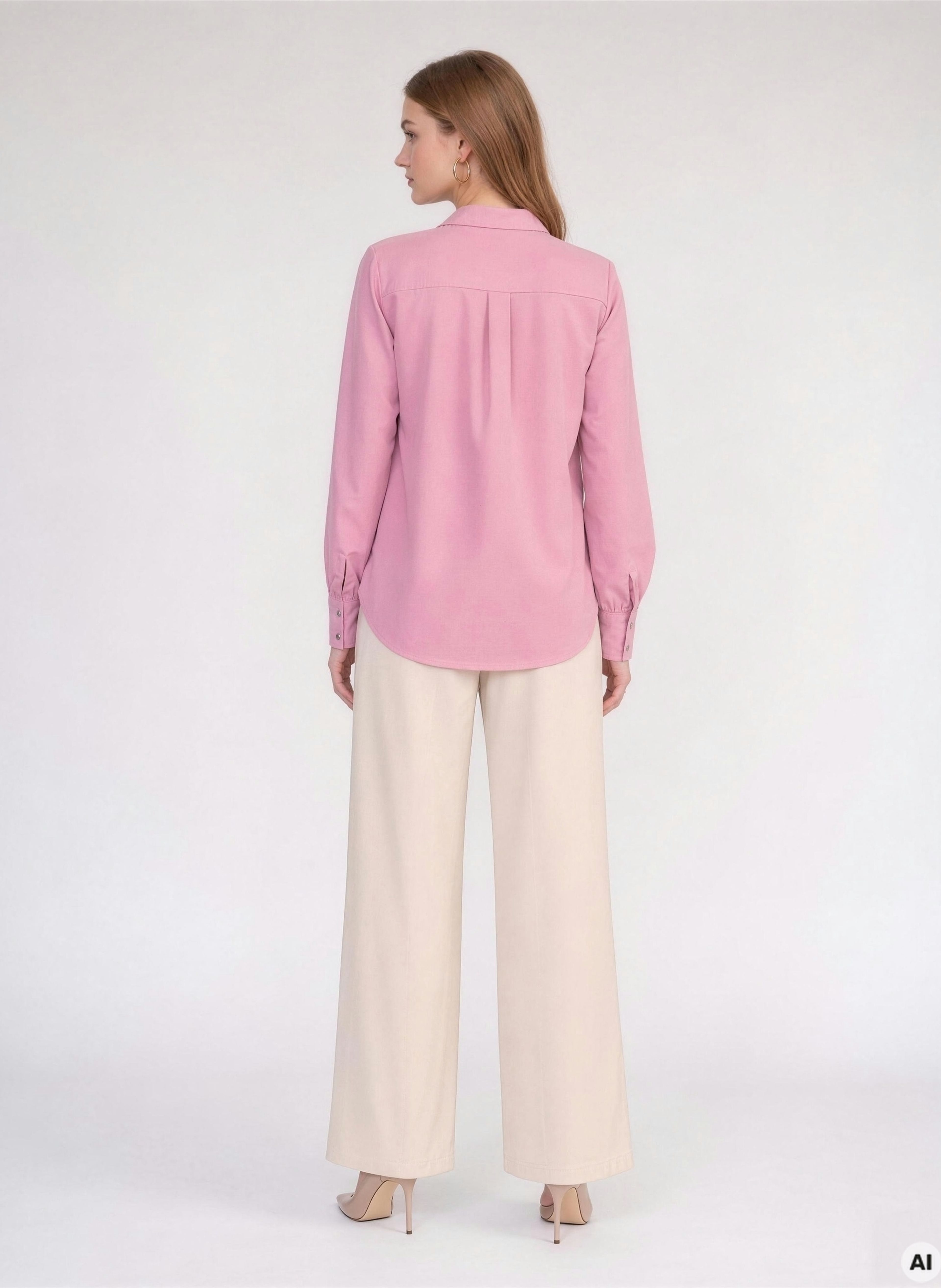 Rožnata ženska bluza z dolgimi rokavi ORSAY - 003