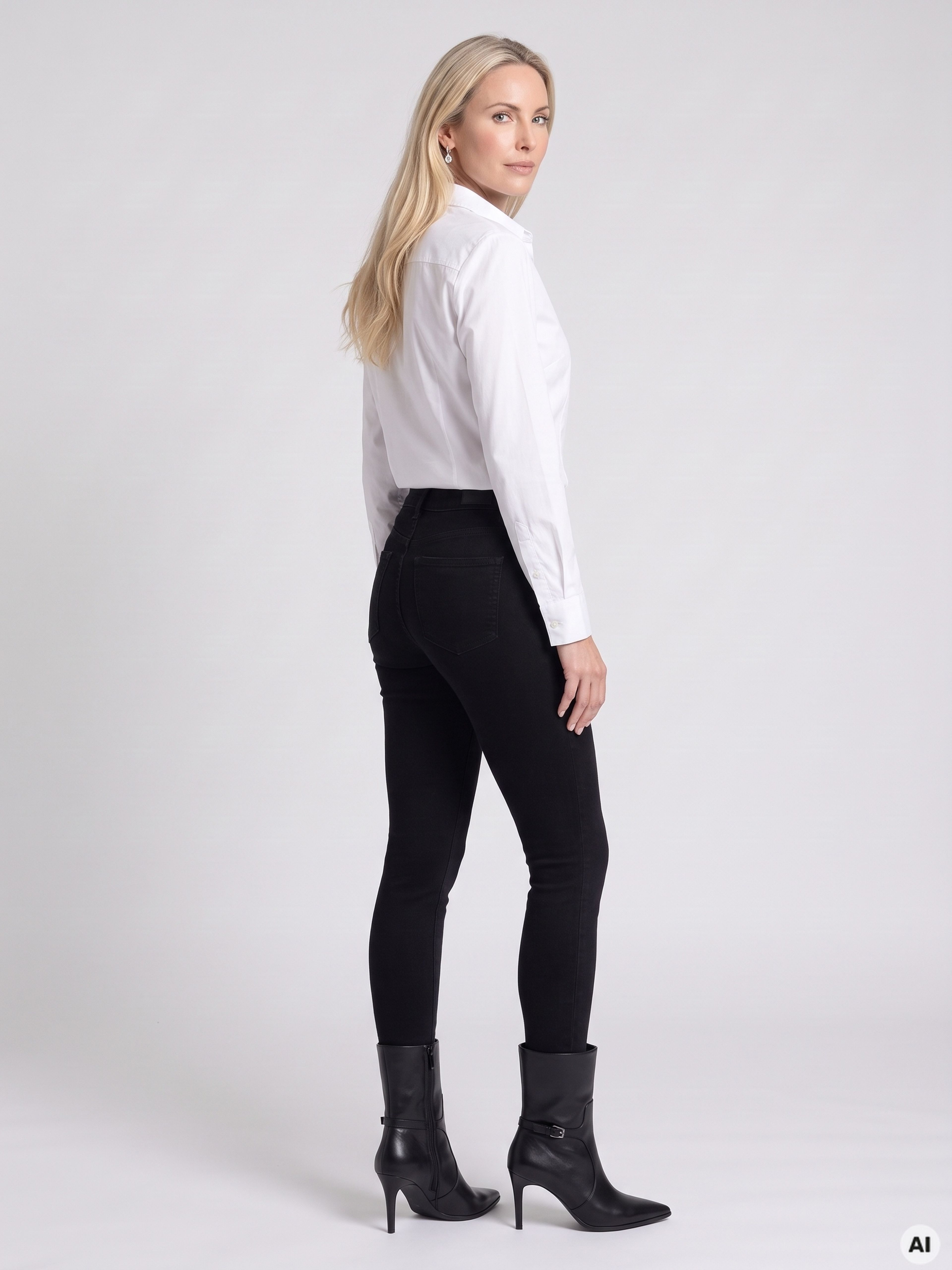 Černé dámské skinny džíny s vysokým pasem ORSAY - 003