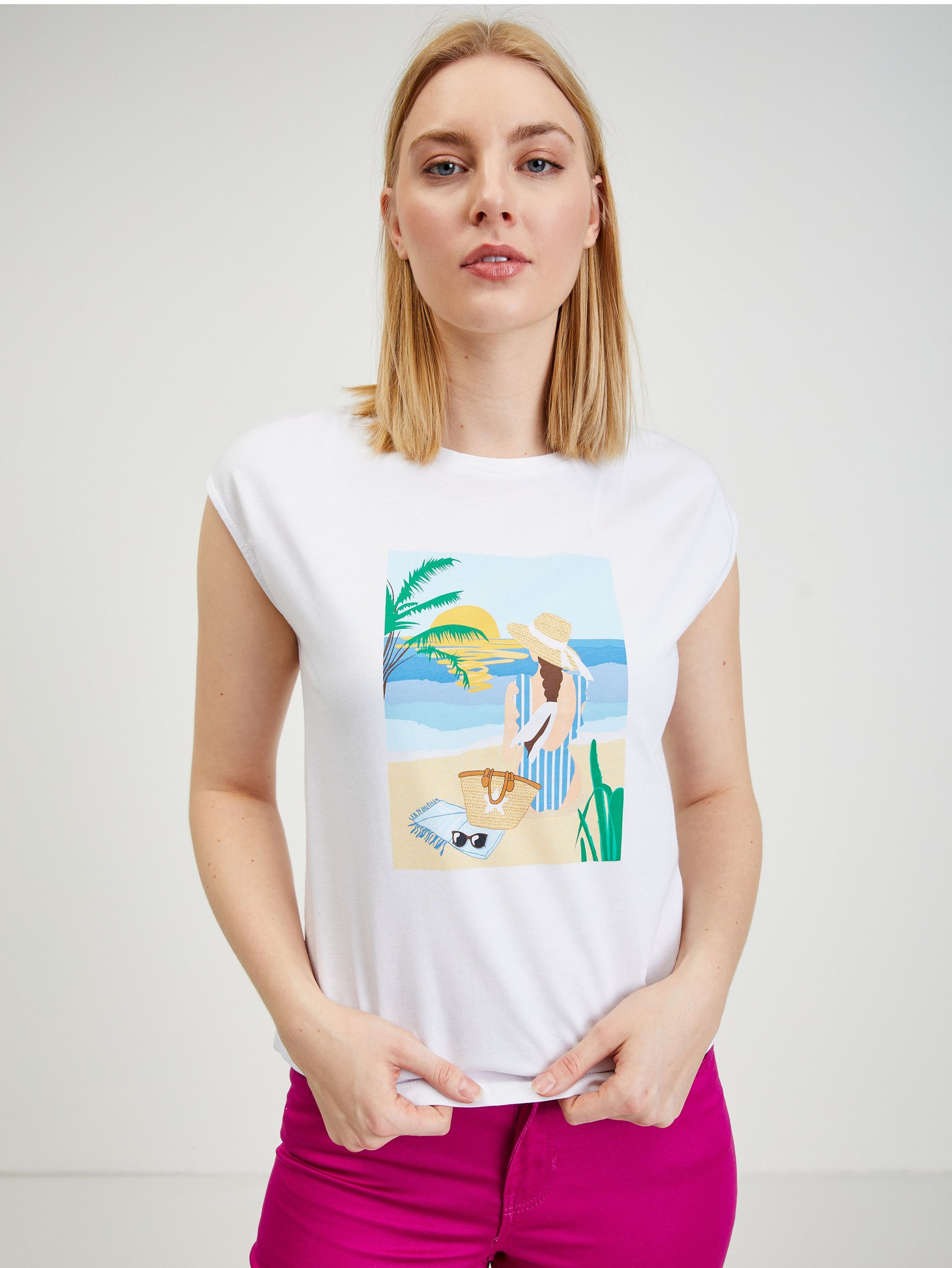 Weißes Damen T-shirt ORSAY