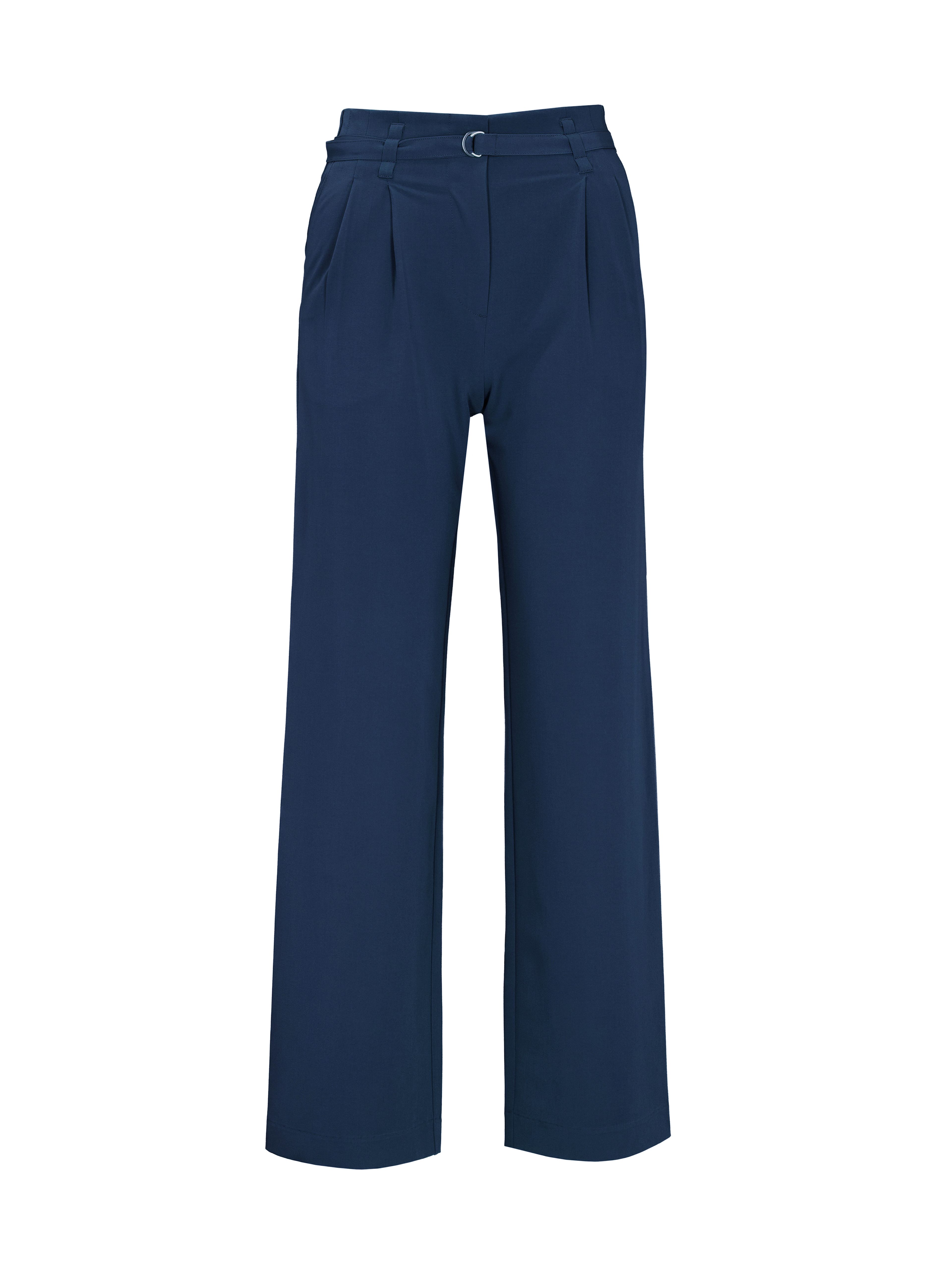 Blaue Damen-Wide-Leg-Hose mit hohem Bund ORSAY - 006