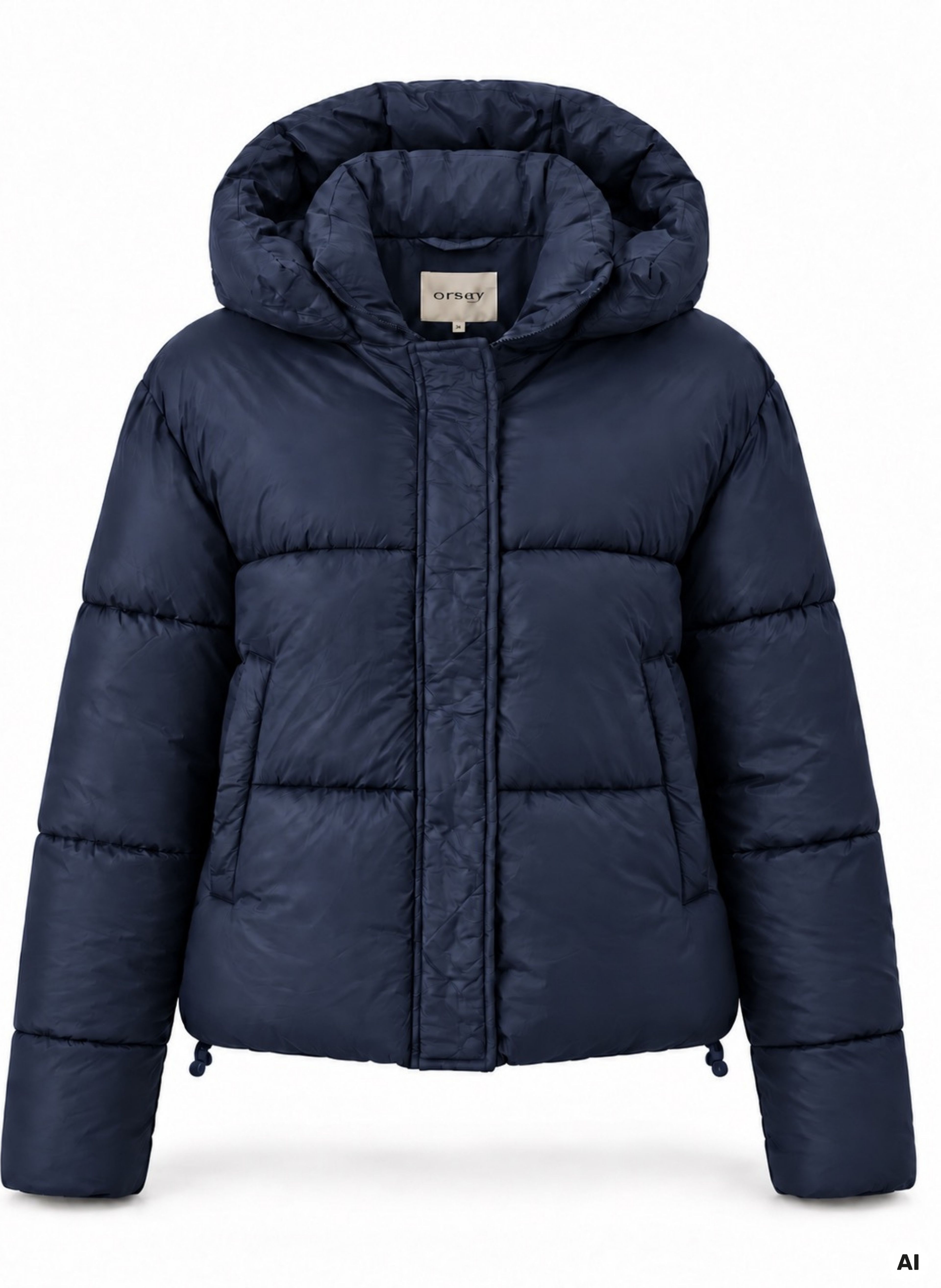 Dunkelblaue Damen-Winterjacke ORSAY - 006